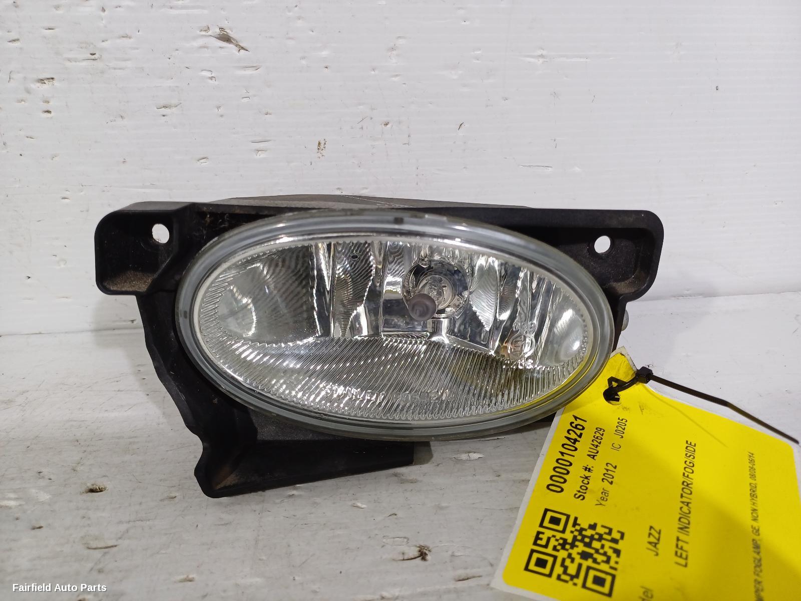 2012 Honda Jazz Left Indicator Fog Side
