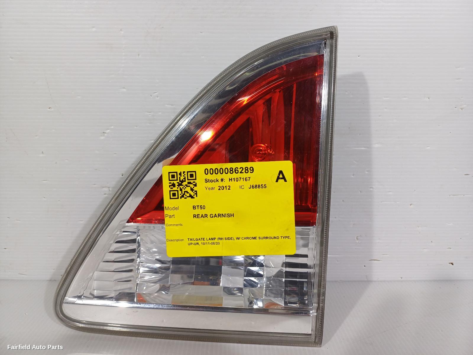 2011-2020 Mazda Bt50 Rear Garnish