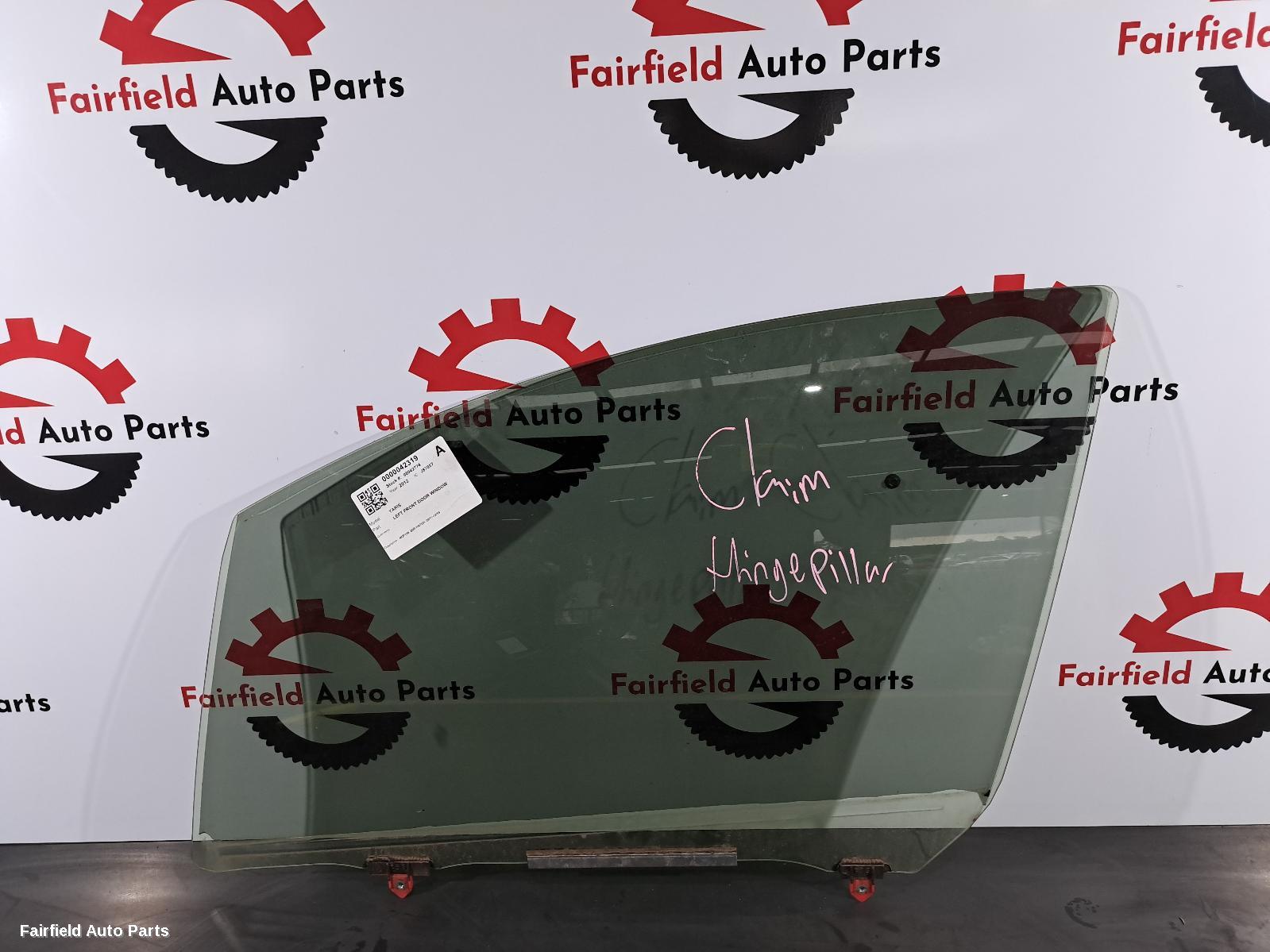 2011-2019 Toyota Yaris Left Front Door Window
