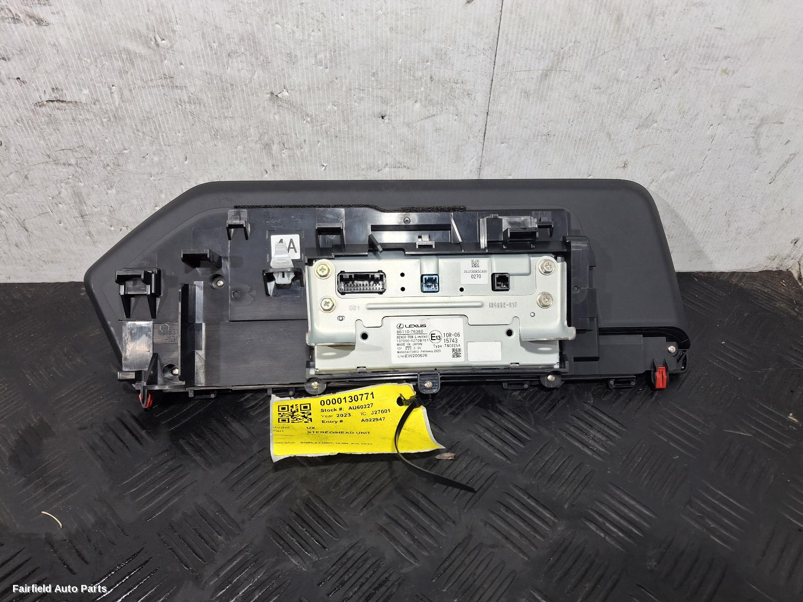 2022-2023 Lexus Ux Radio Cd Dvd Sat Tv