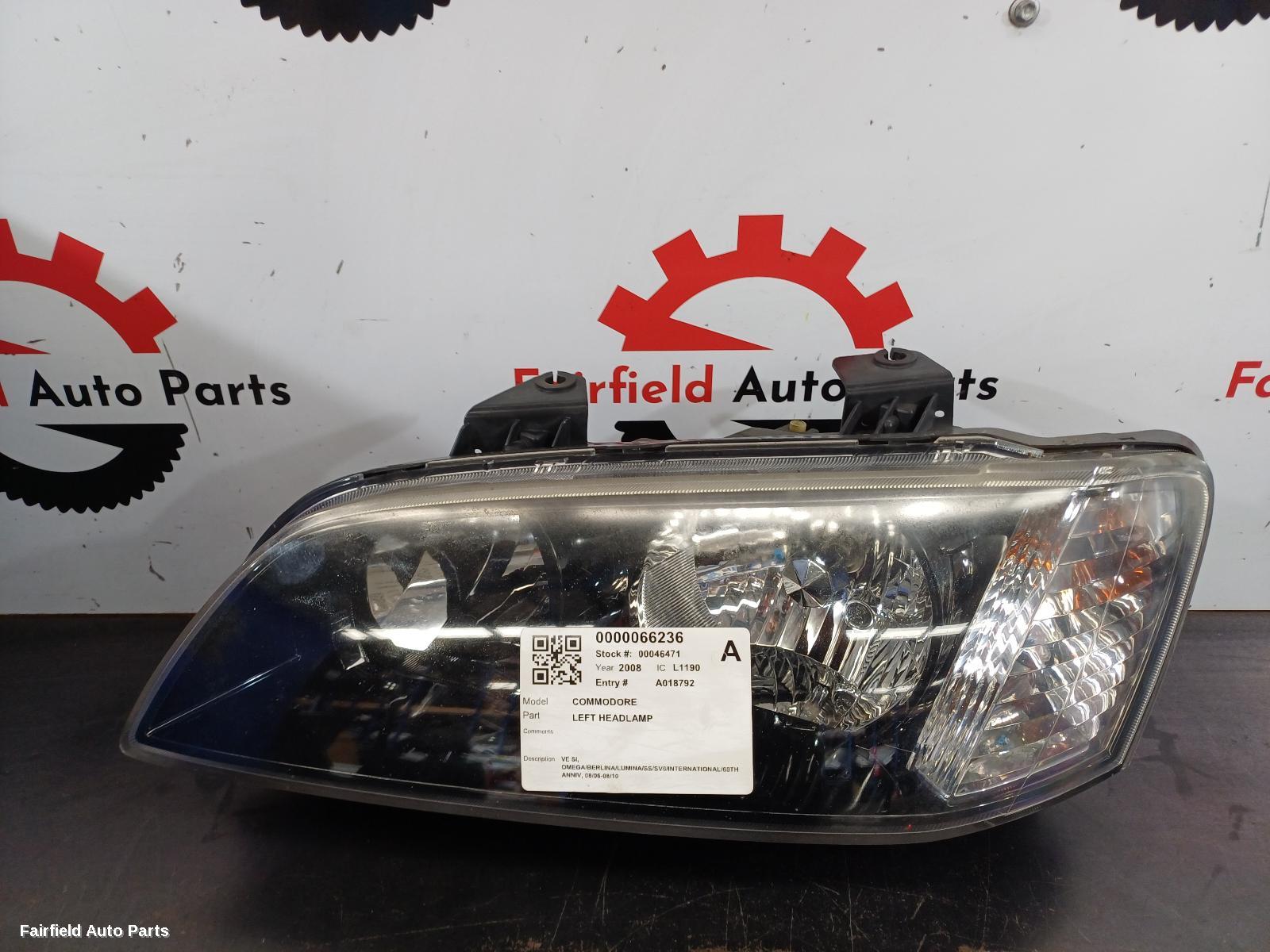 2008 Holden Commodore Left Headlamp