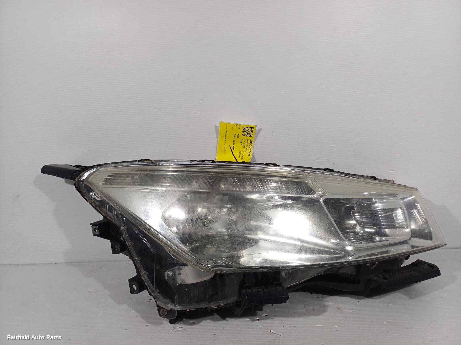 2012-2017 Peugeot 4008 Right Headlamp