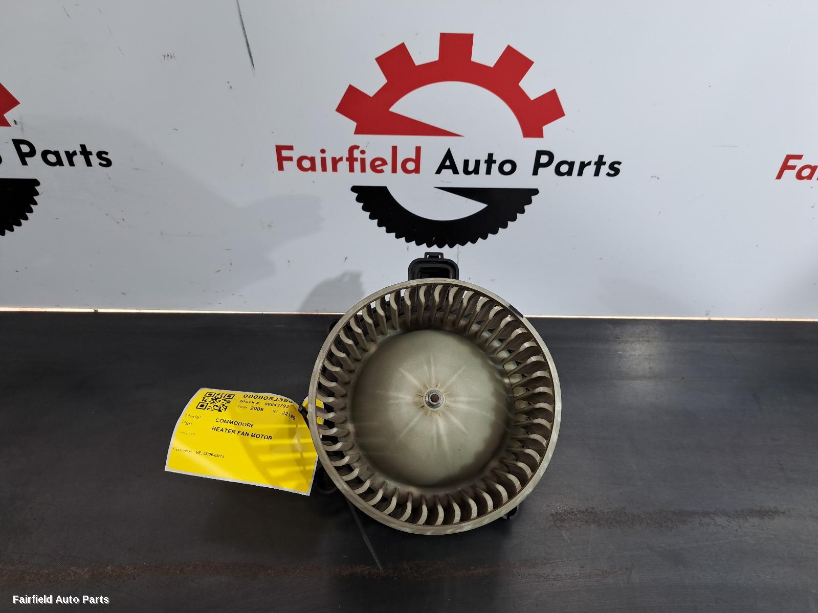 2006 Holden Commodore Heater Fan Motor