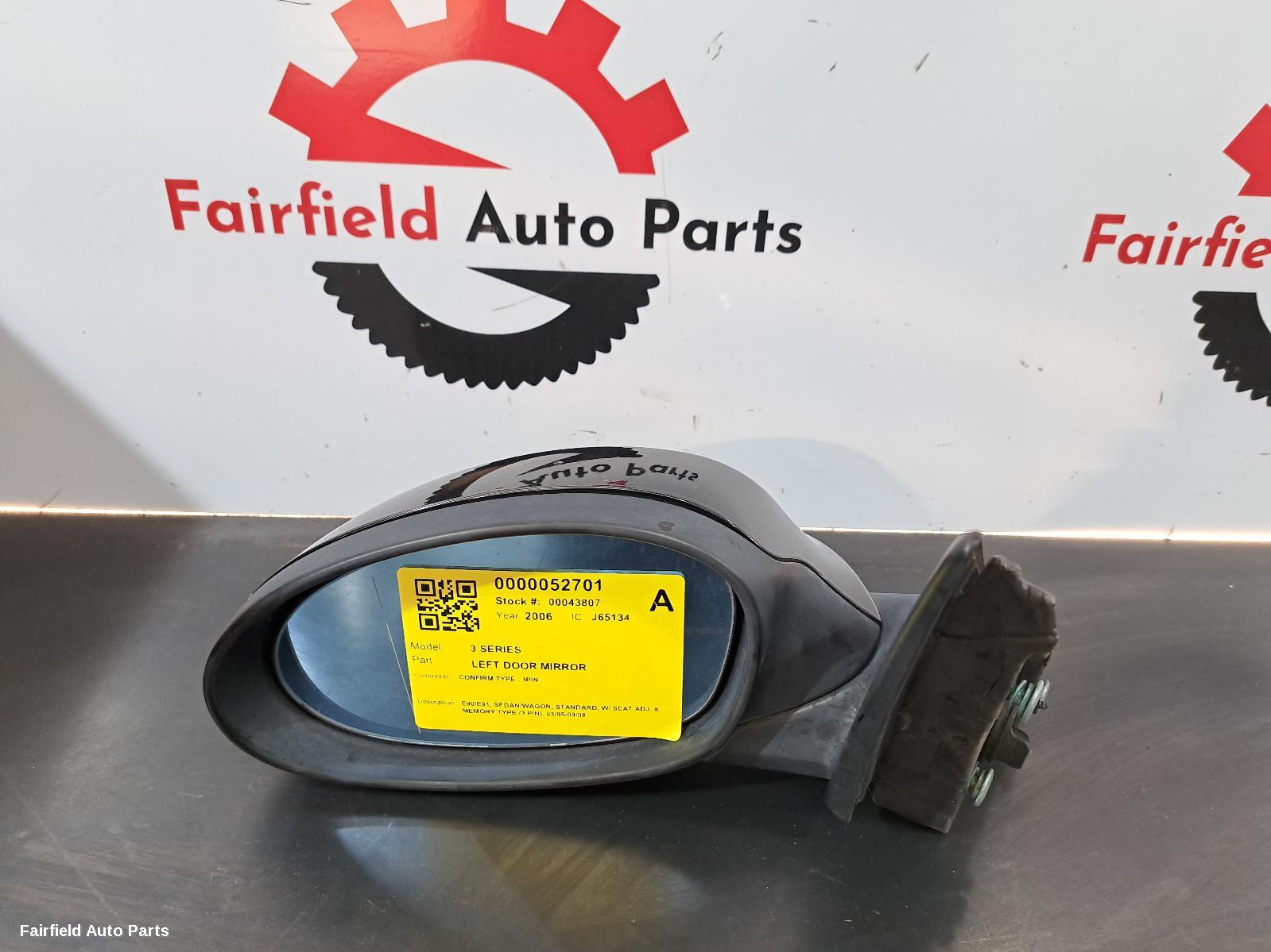 2005-2008 Bmw 3 Series Left Door Mirror