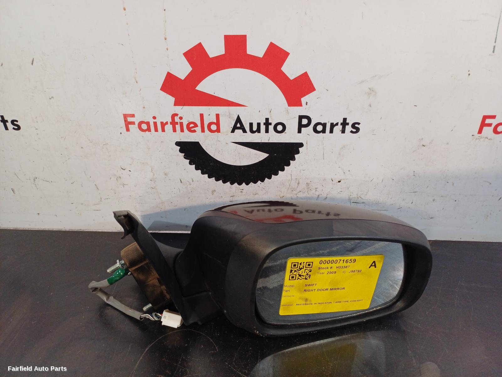 2009 Suzuki Swift Right Door Mirror