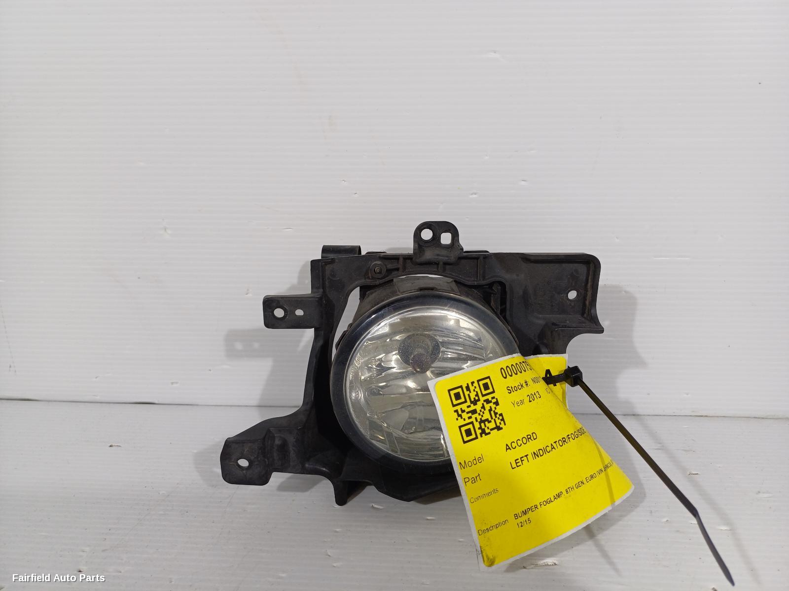 2011-2015 Honda Accord Left Indicator Fog Side