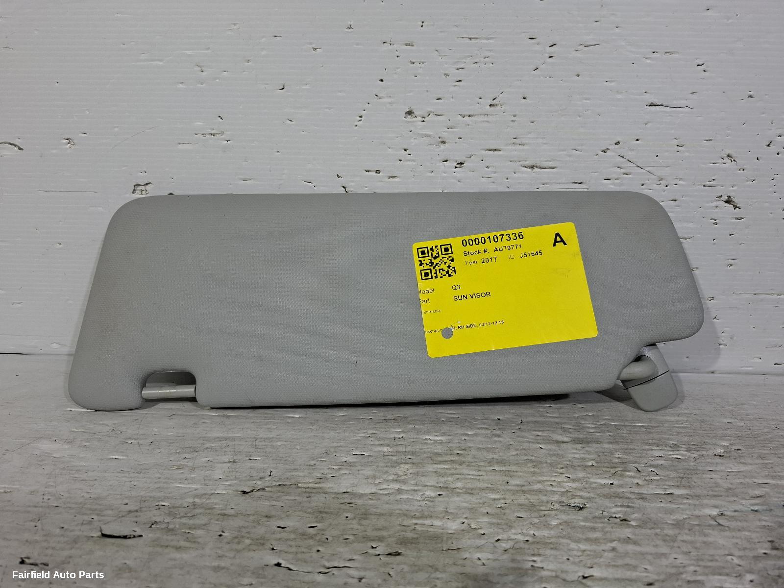 2012-2018 Audi Q3 Sunvisor