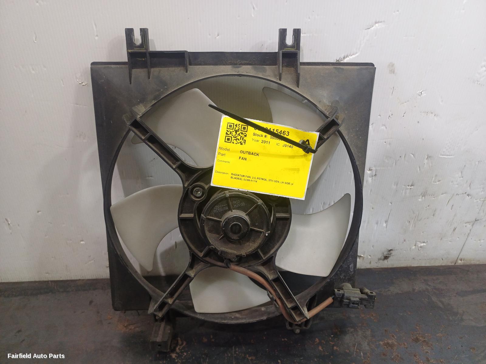 2009-2014 Subaru Outback Fan