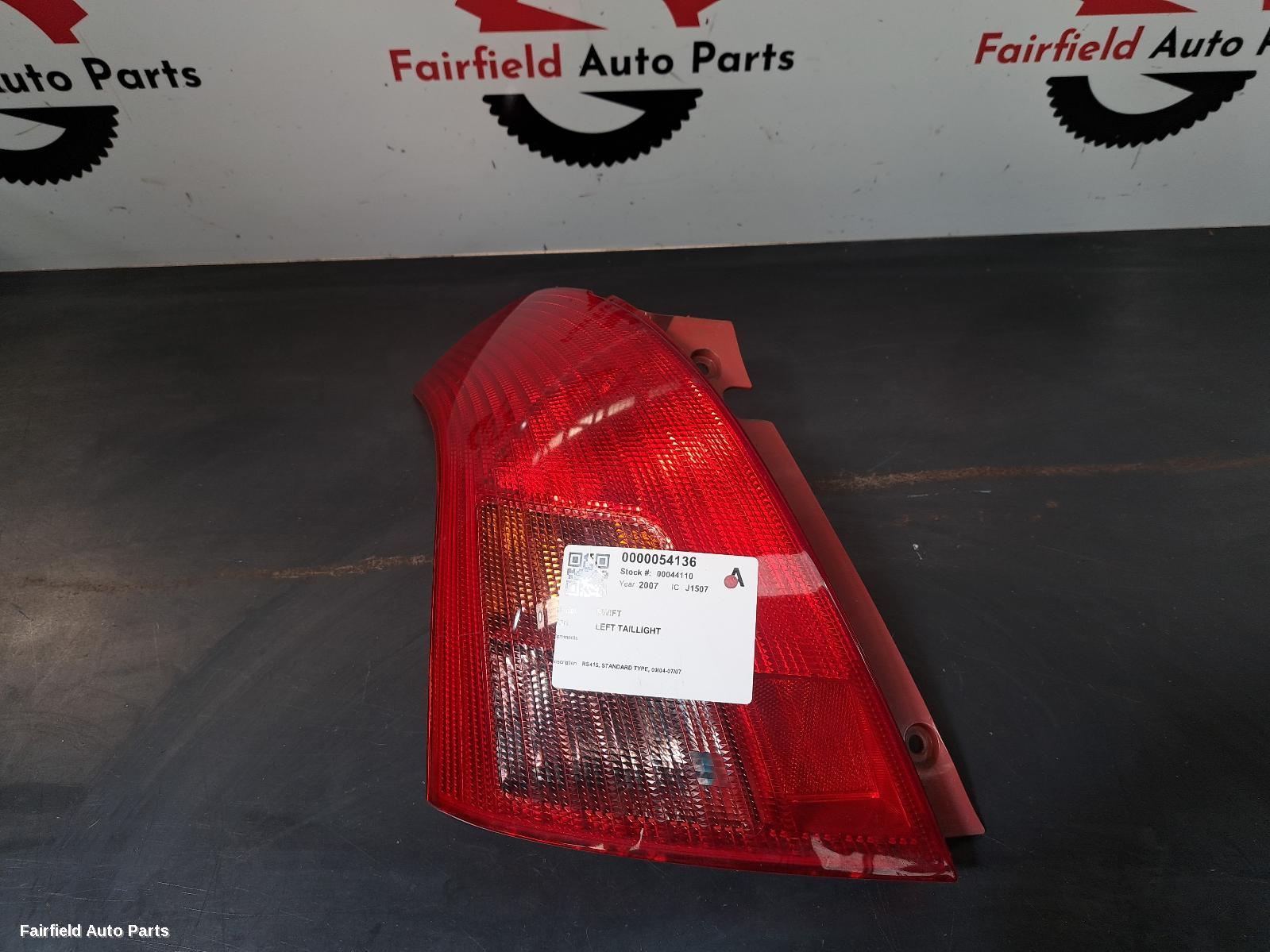 2004-2007 Suzuki Swift Left Taillight