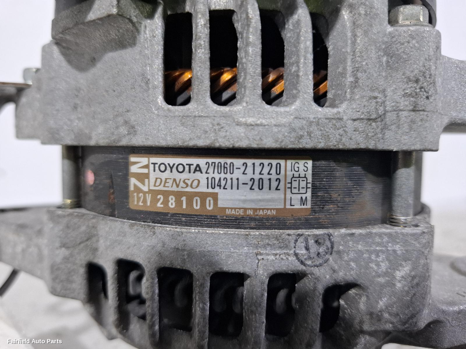 2014-2020 Toyota Yaris Alternator