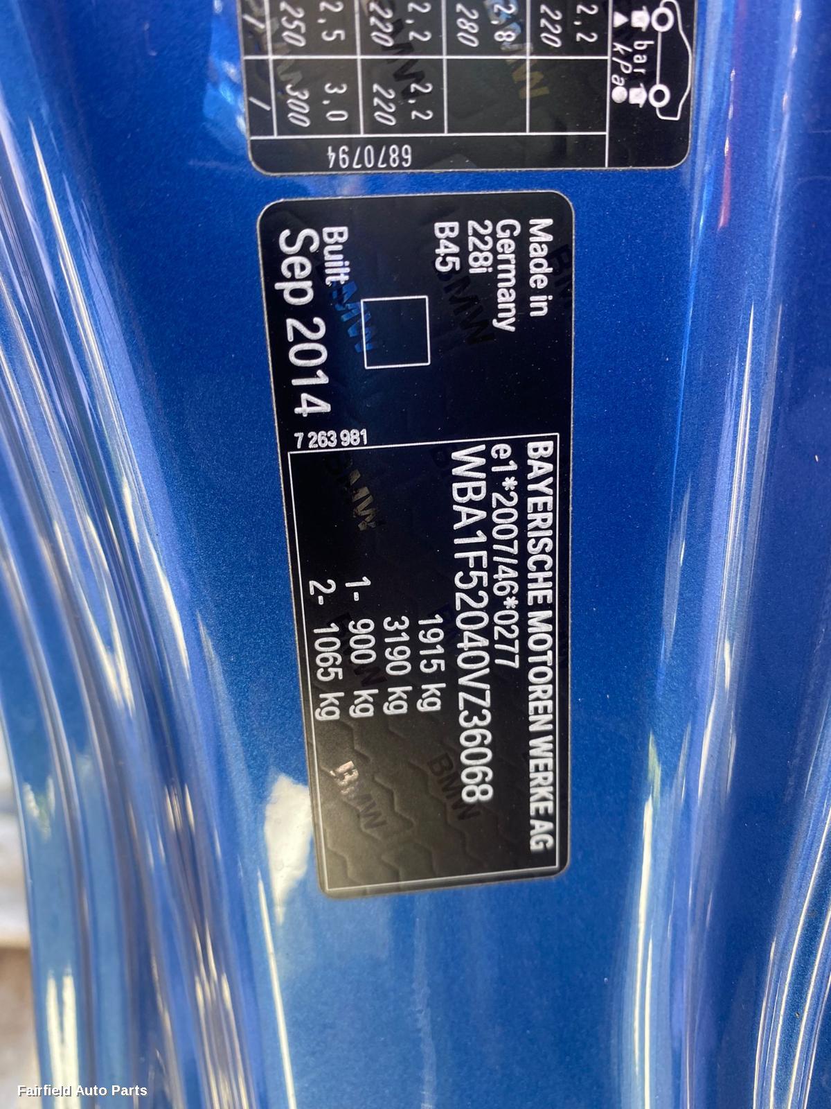 2014-2021 Bmw 2 Series Rear Bumper