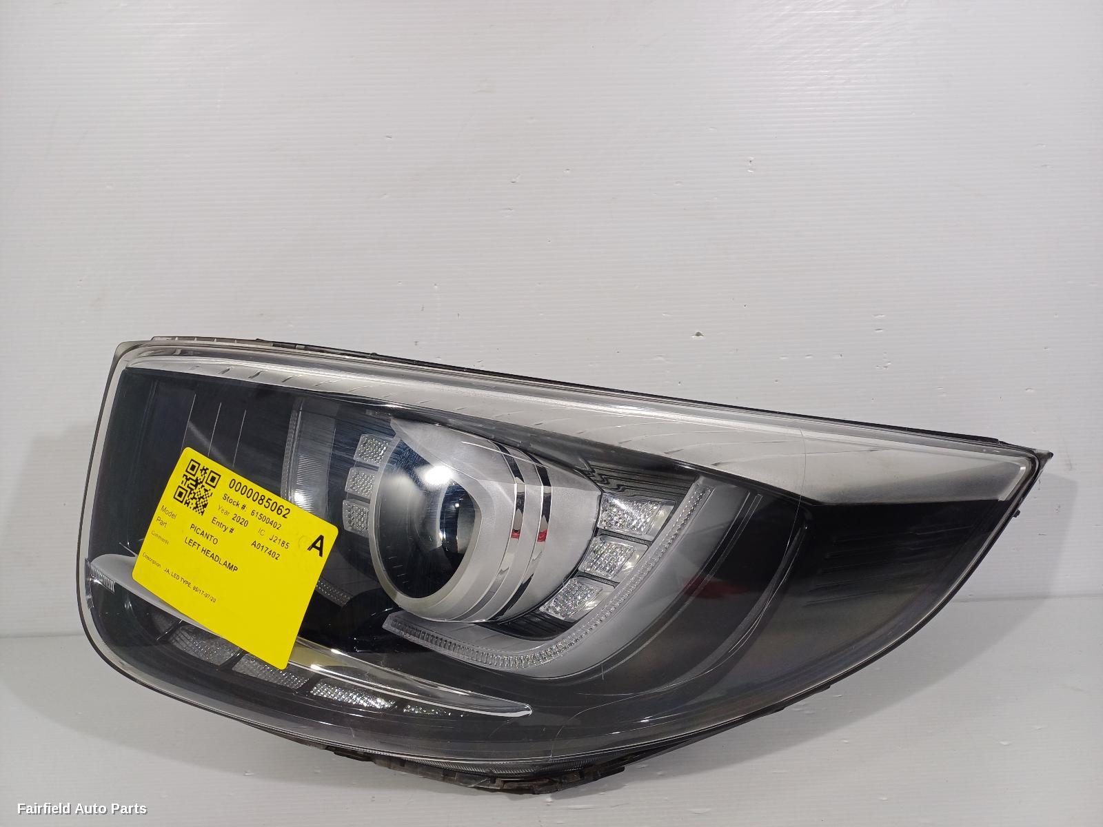 2017-2020 Kia Picanto Left Headlamp