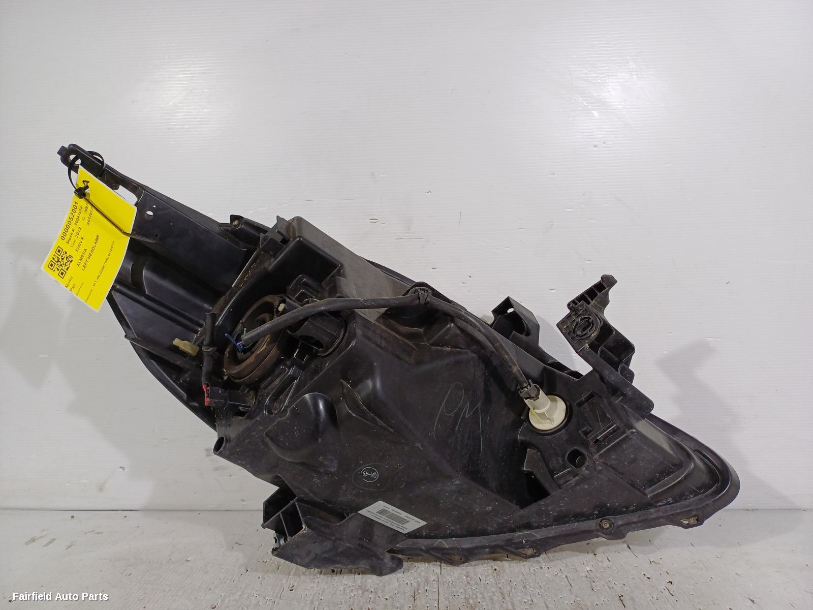2012-2014 Nissan Almera Left Headlamp
