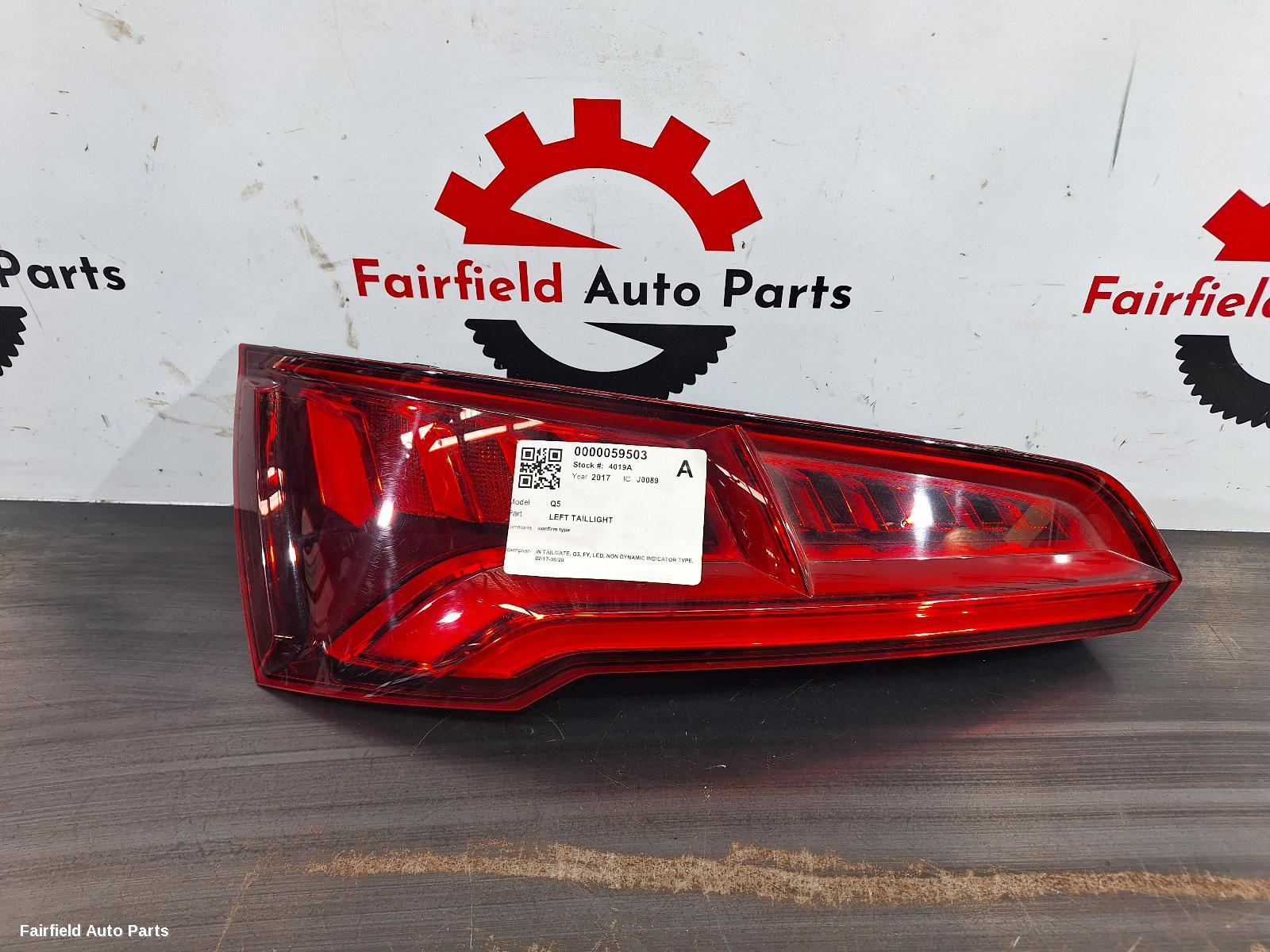 2017-2020 Audi Q5 Left Taillight
