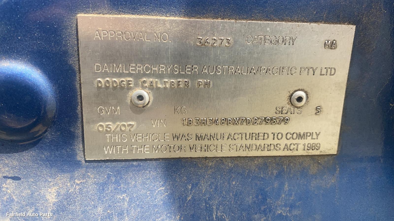 2007 Dodge Caliber Bonnet