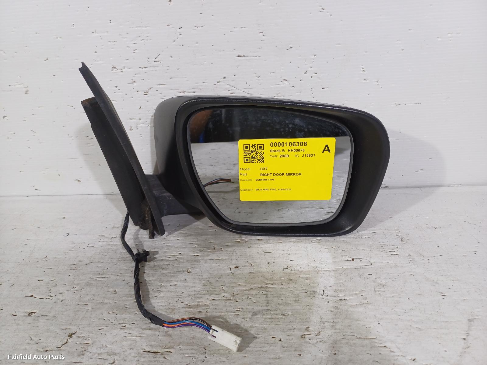 2006-2012 Mazda Cx7 Right Door Mirror