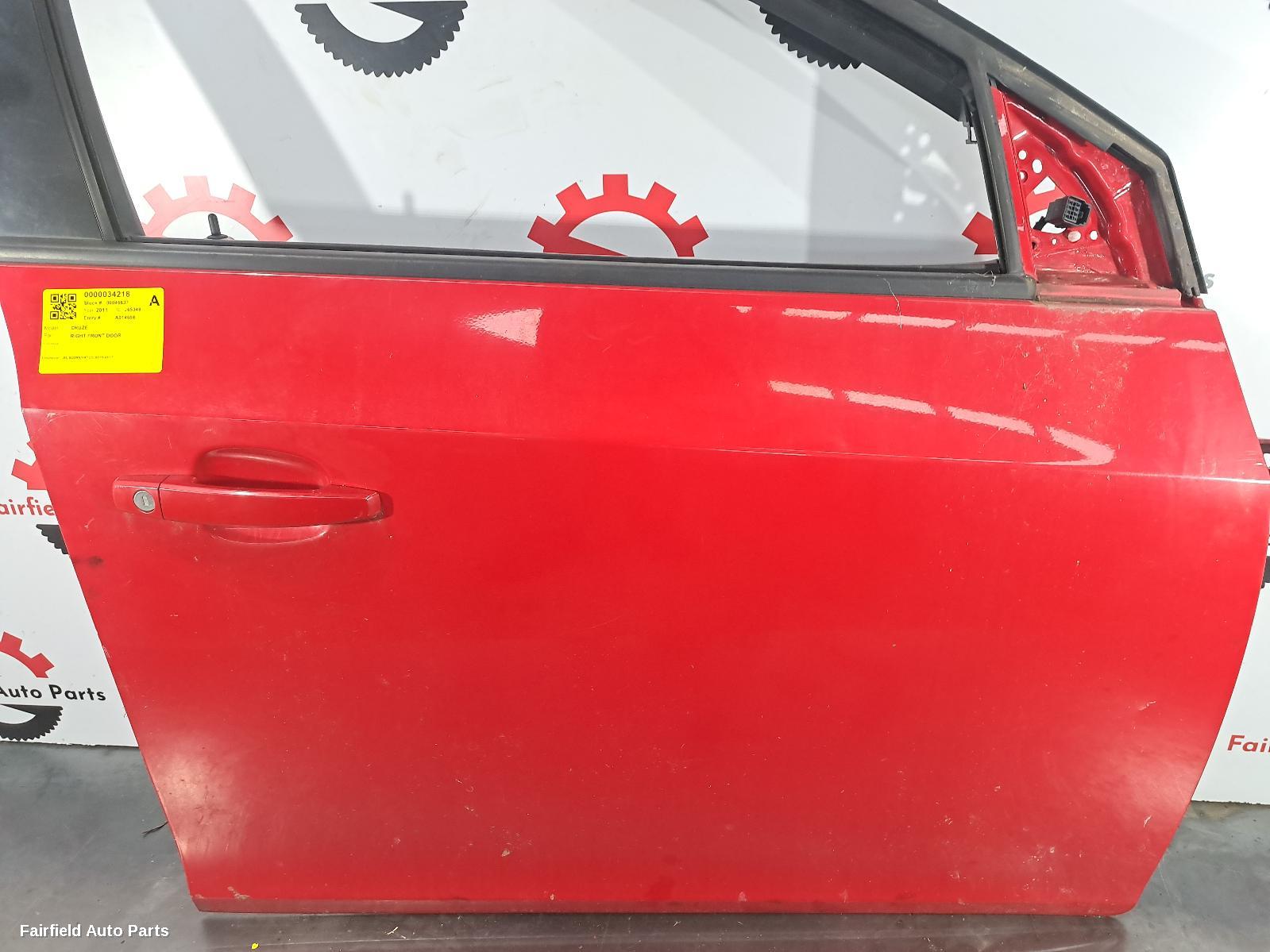 2011 Holden Cruze Right Front Door