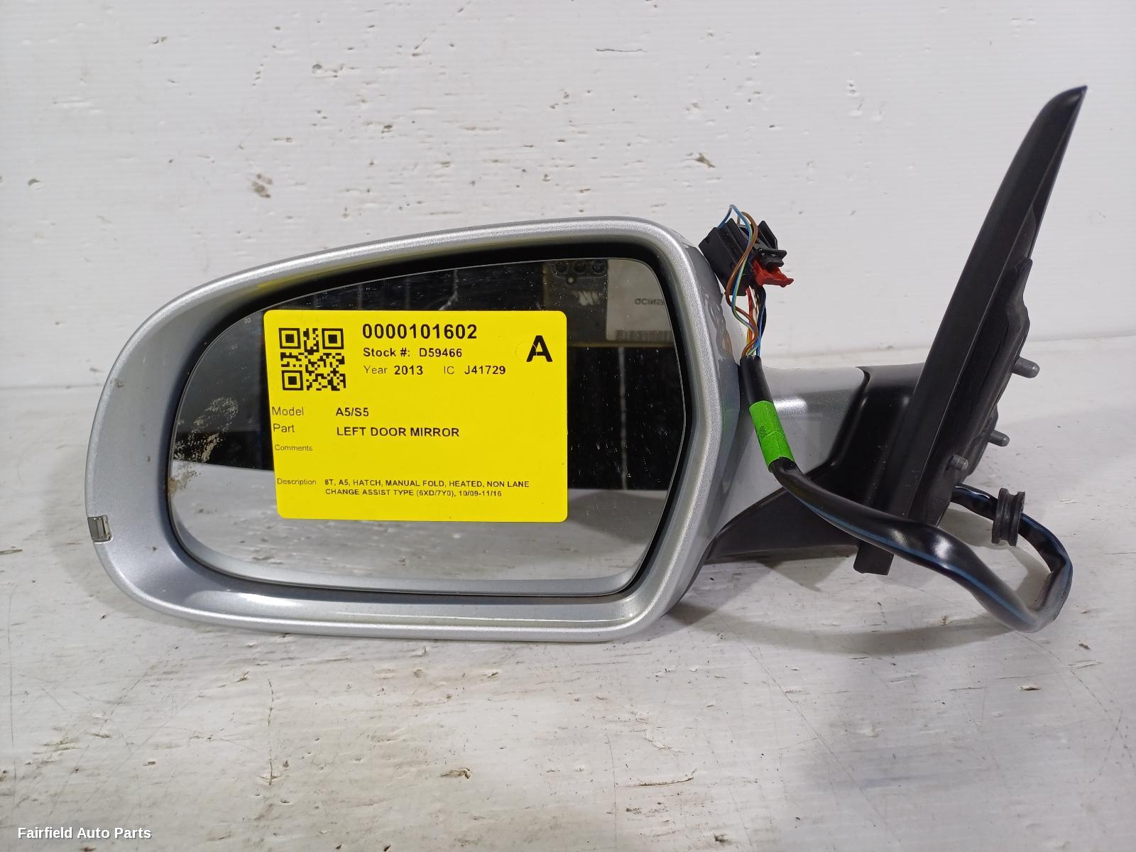 2009-2016 Audi A5 Left Door Mirror