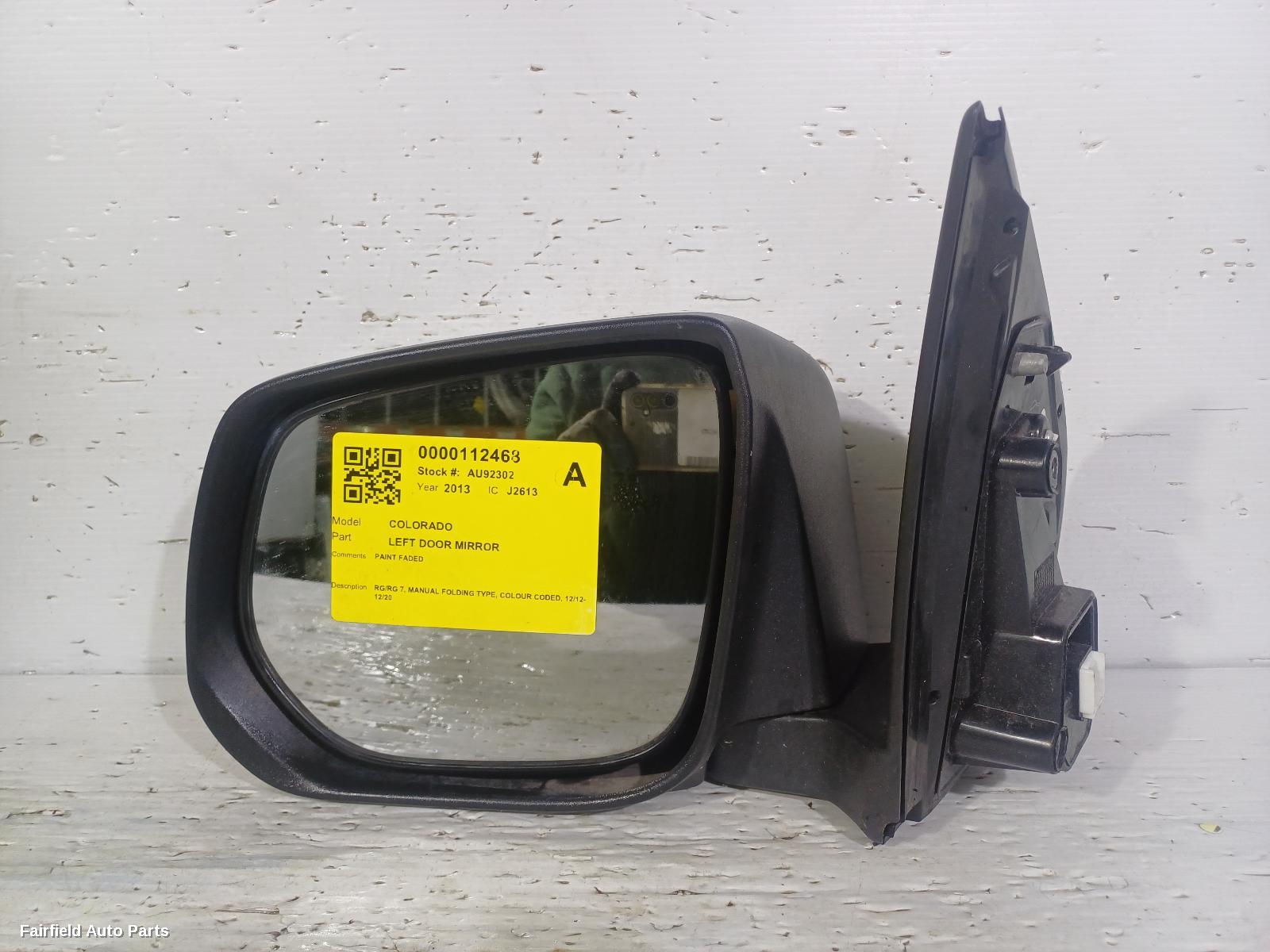 2012-2020 Holden Colorado Left Door Mirror