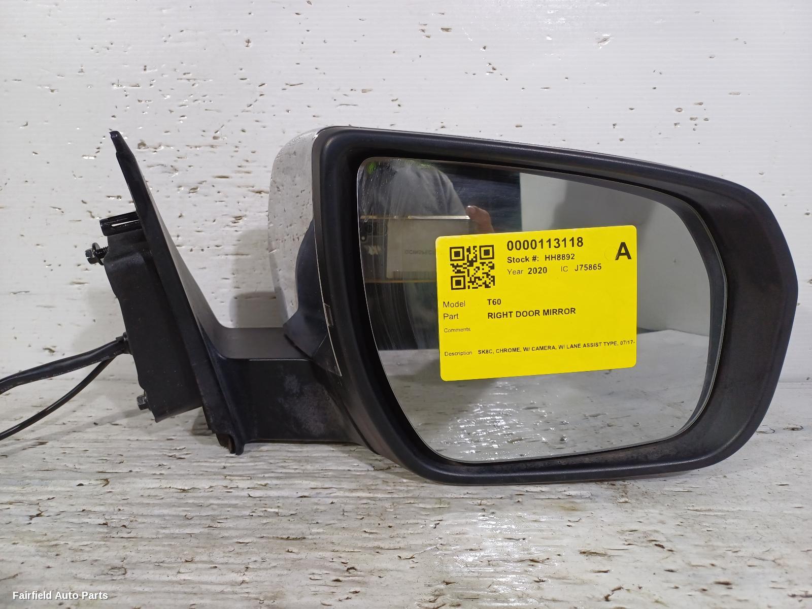 2017-2025 Ldv T60 Right Door Mirror