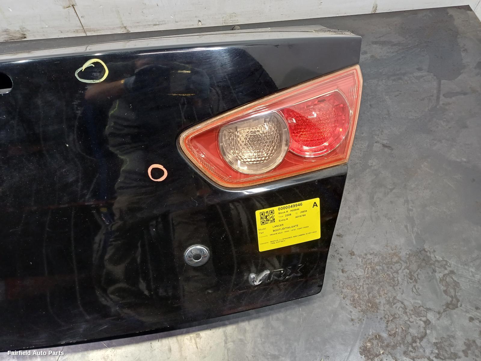 2007-2012 Mitsubishi Lancer Bootlid Tailgate