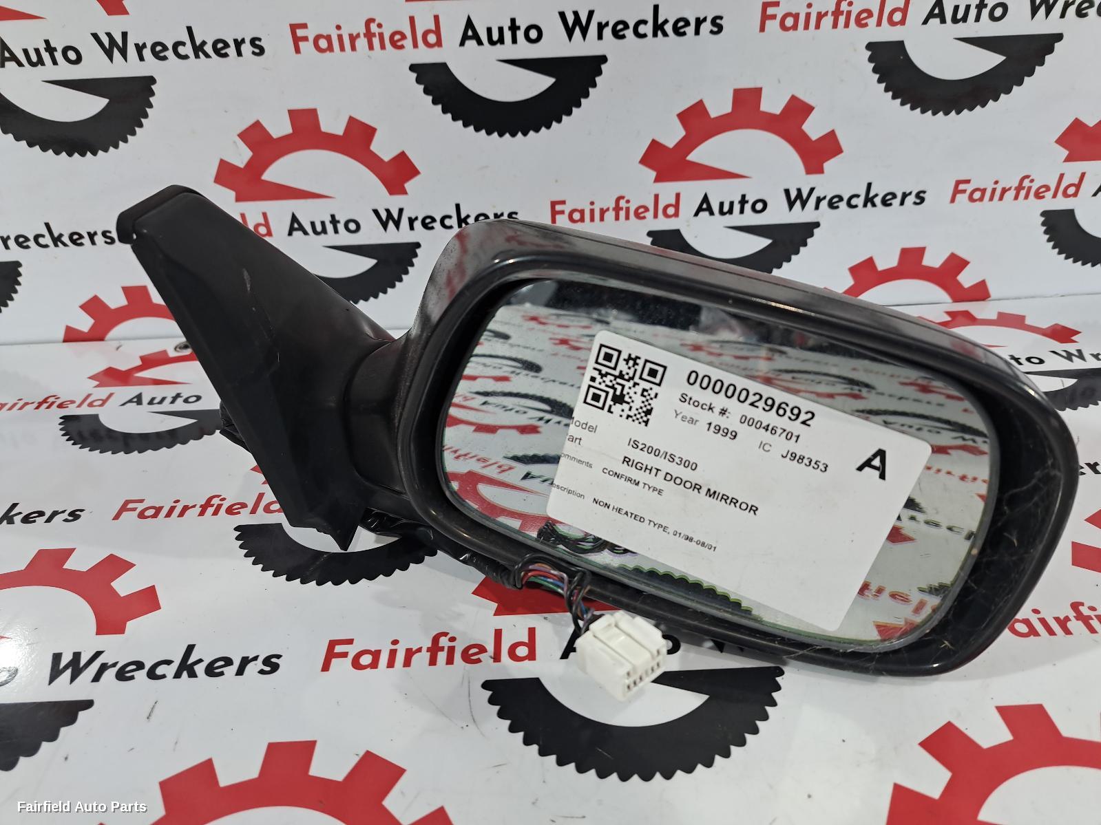 1999 Lexus Is200/is300 Right Door Mirror