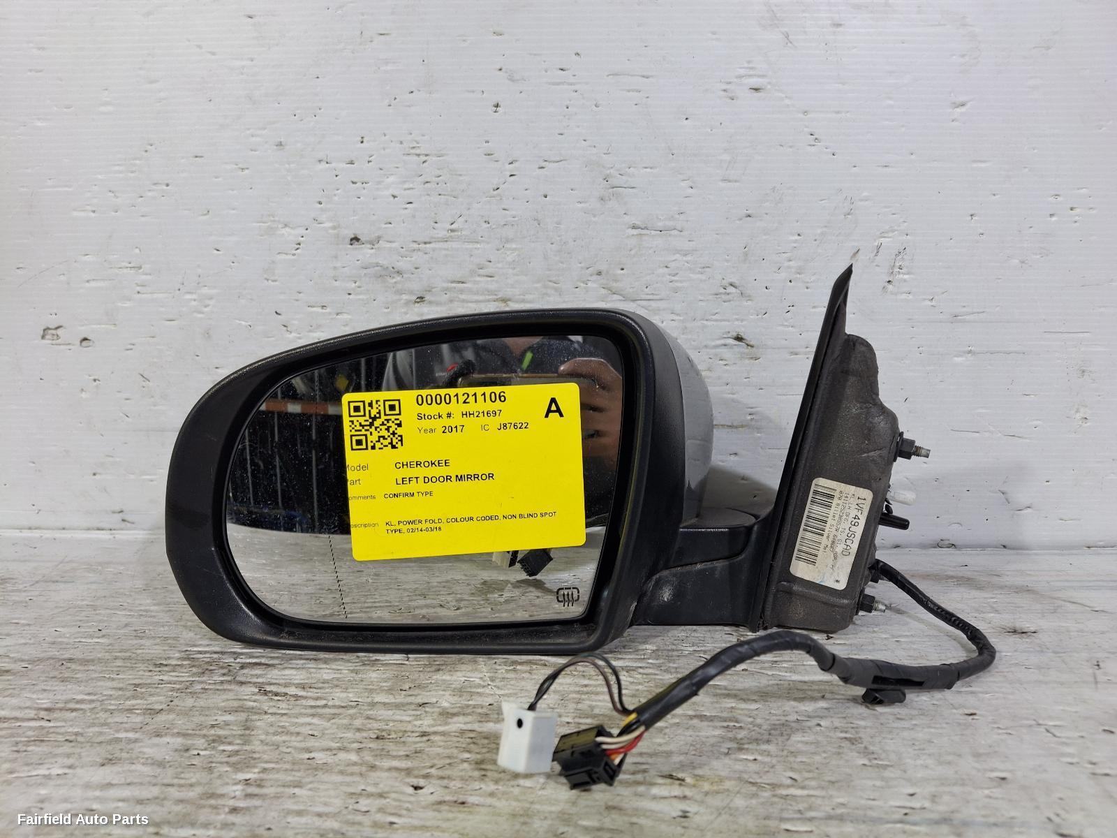 2014-2018 Jeep Cherokee Left Door Mirror