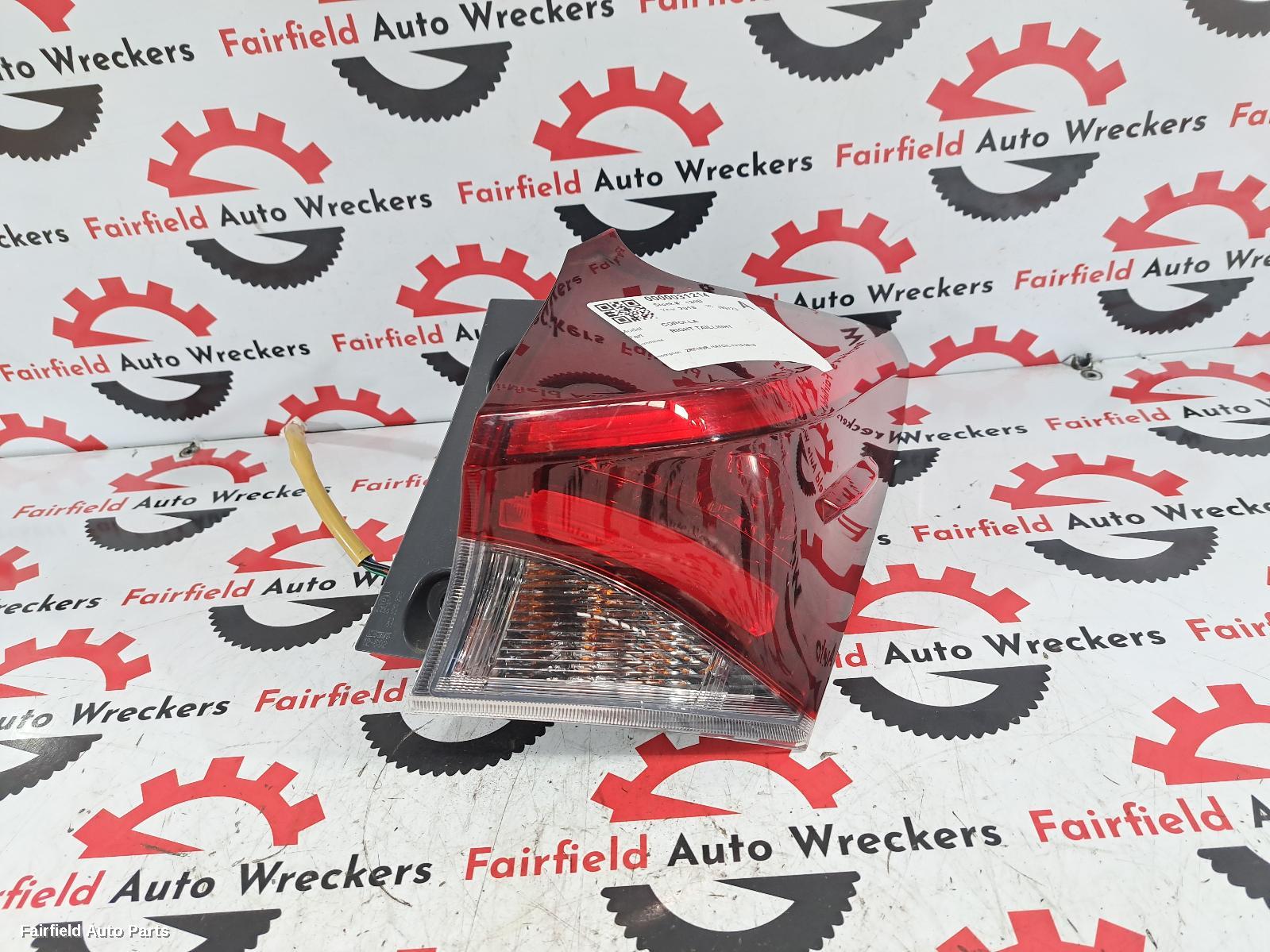 2018 Toyota Corolla Right Taillight