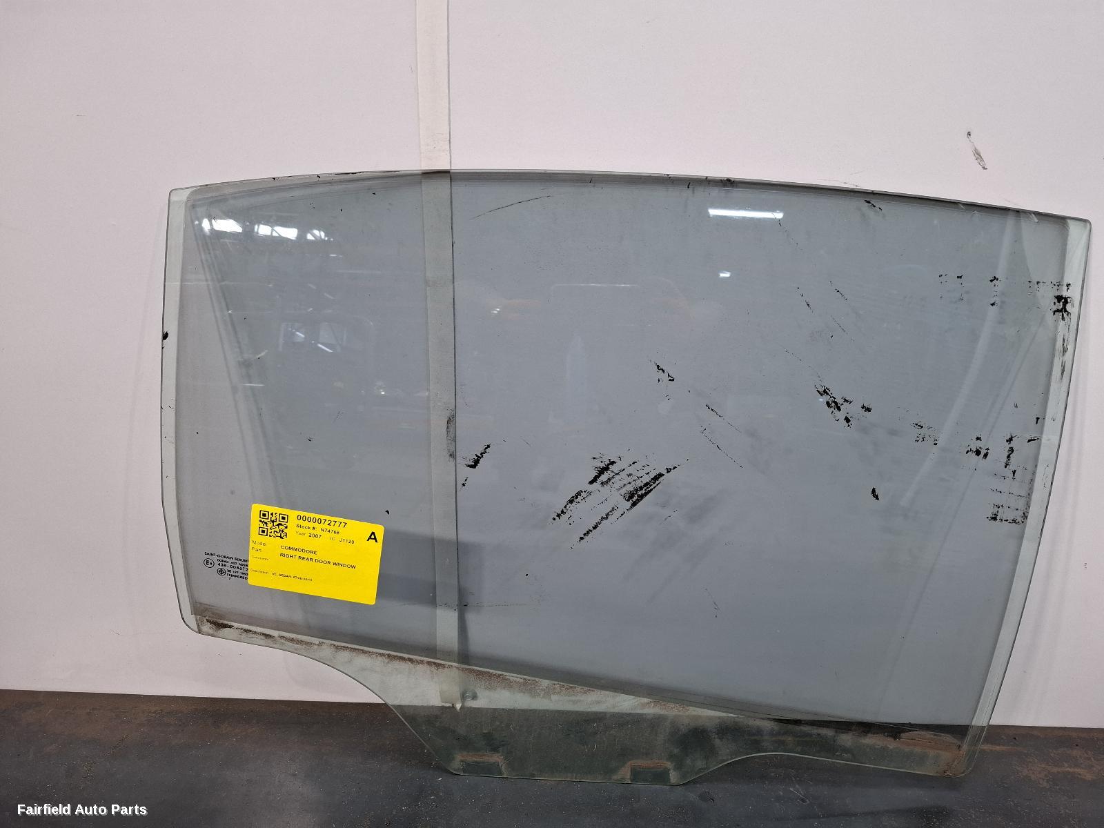 2006-2013 Holden Commodore Right Rear Door Window
