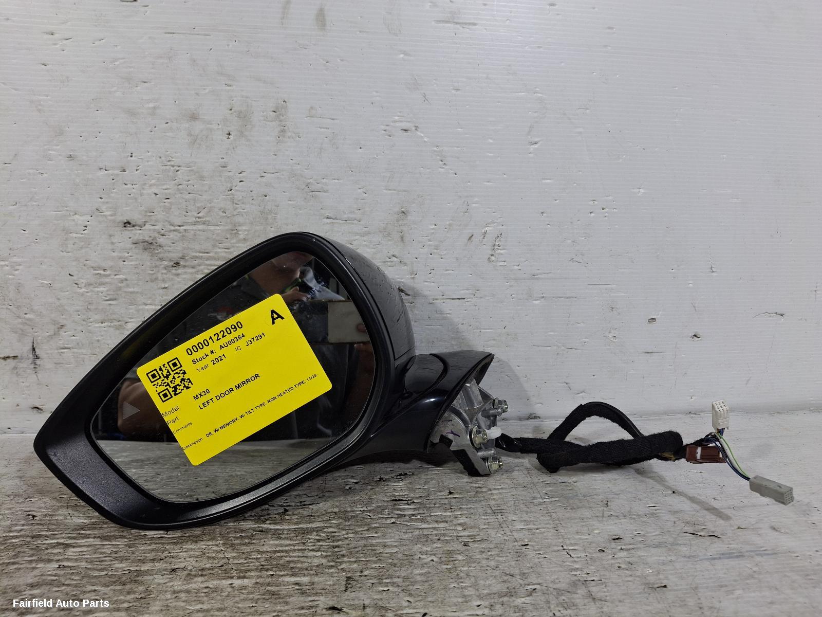 2020-2023 Mazda Mx30 Left Door Mirror