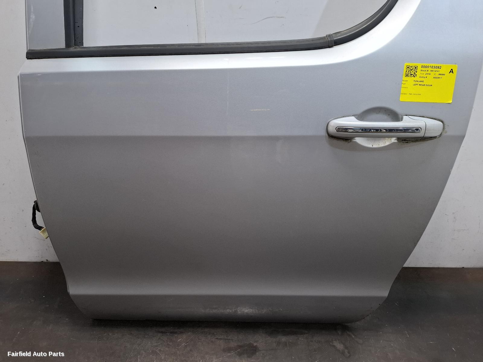 2016 Foton Tunland Left Rear Door Sliding