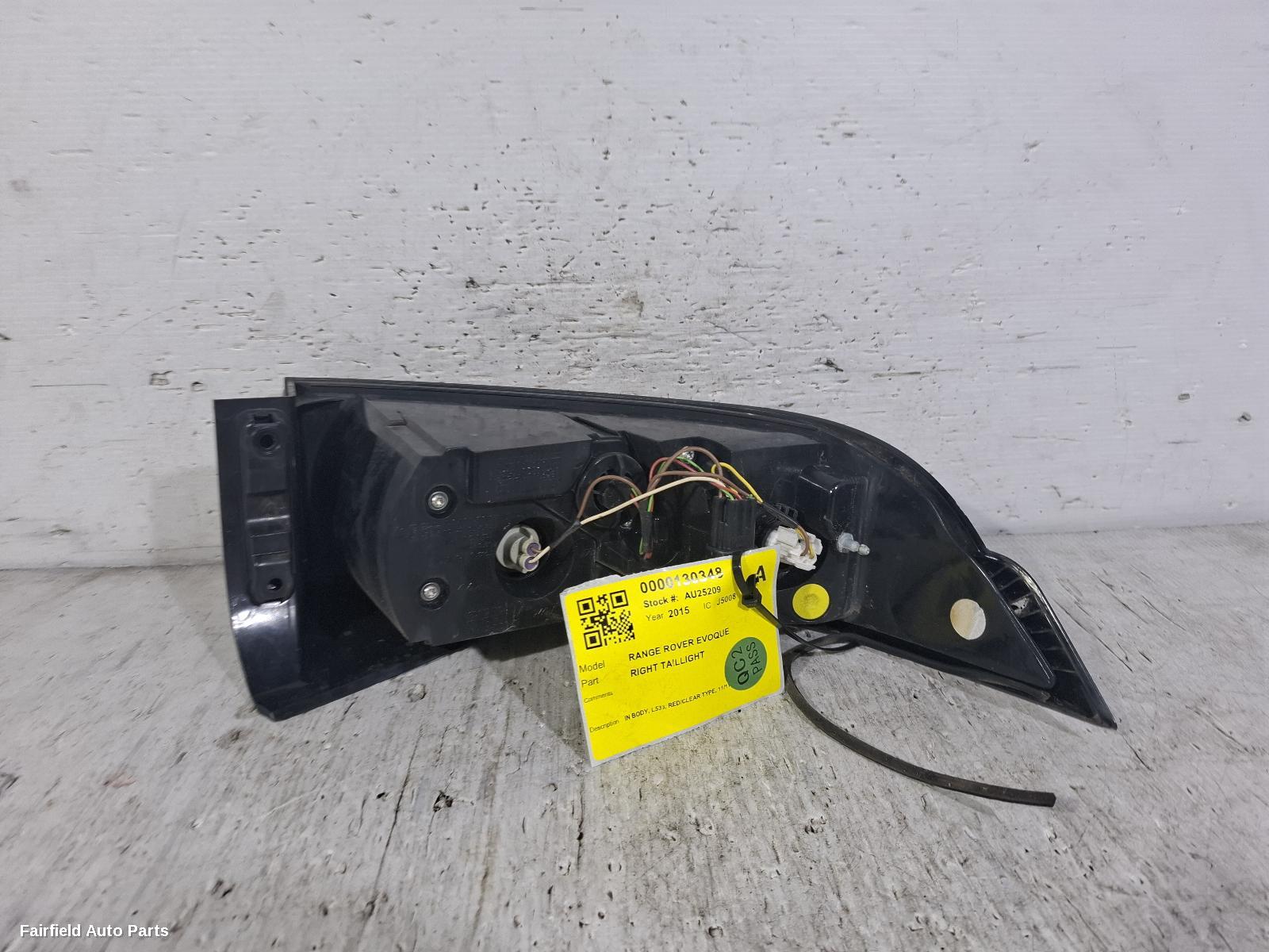 2011-2015 Land Rover Rangerover Evoque Right Taillight