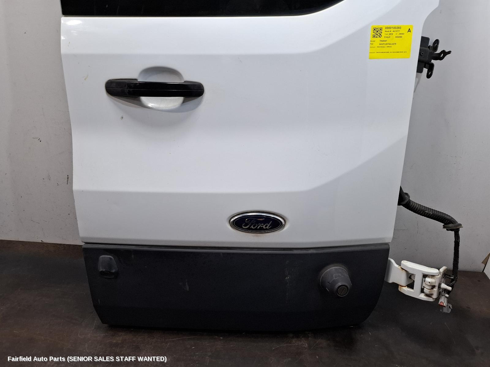 2019 Ford Transit Bootlid Tailgate