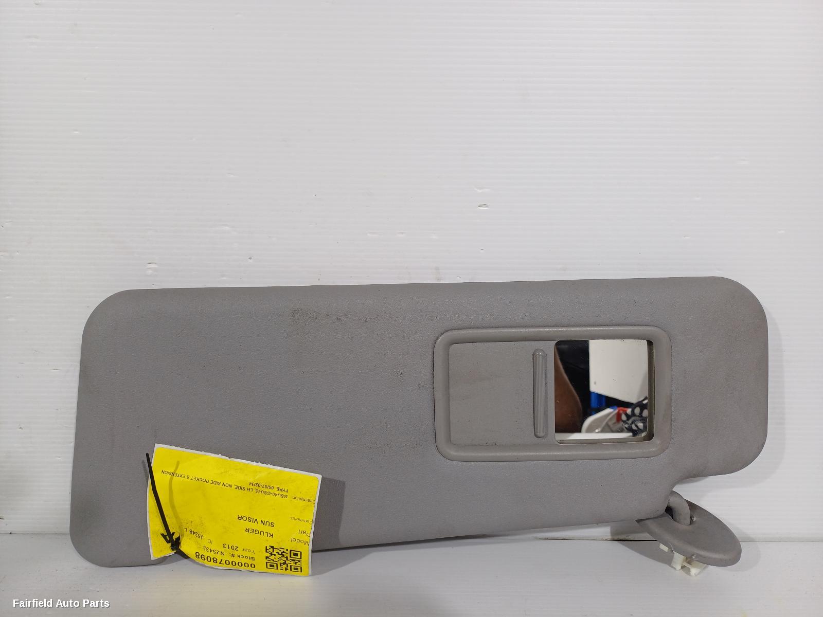 2007-2014 Toyota Kluger Sunvisor
