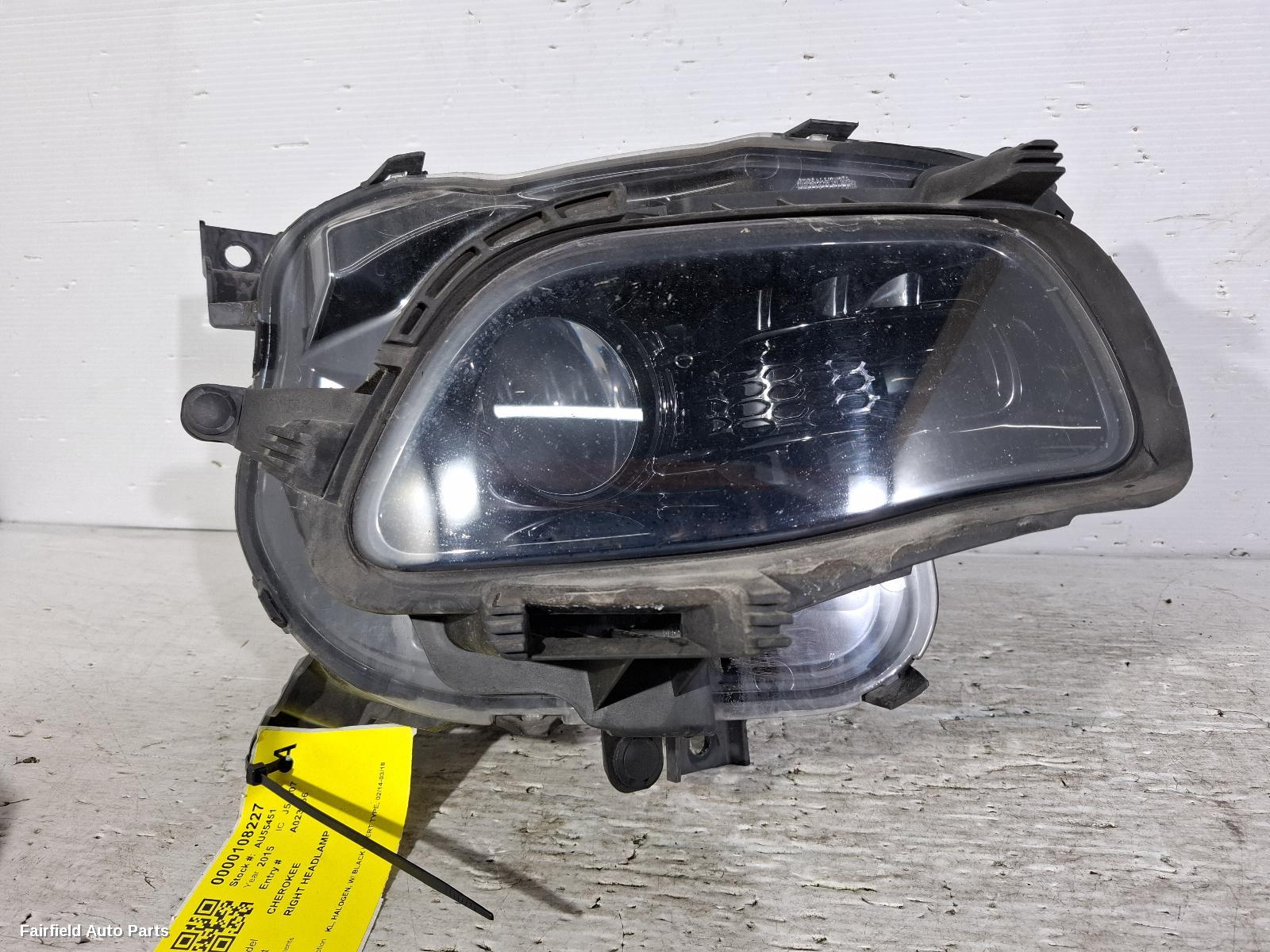 2014-2018 Jeep Cherokee Right Headlamp