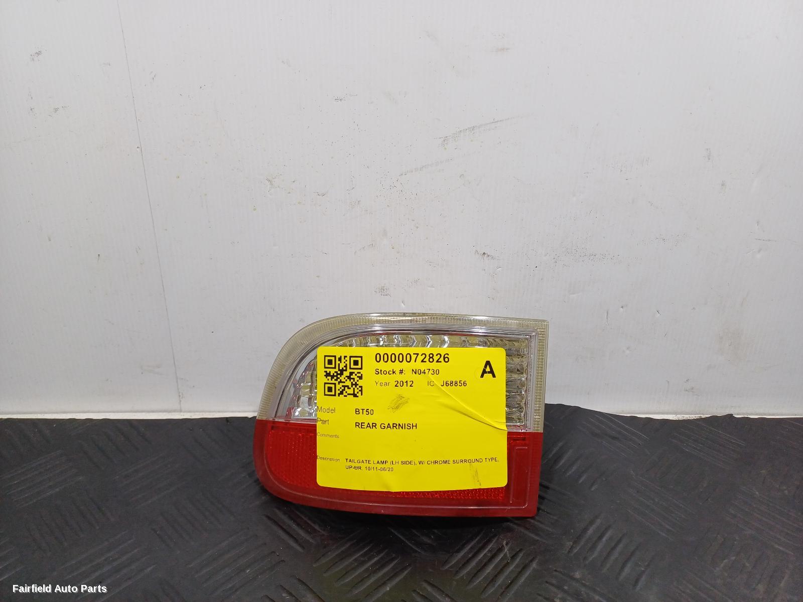 2011-2020 Mazda Bt50 Rear Garnish