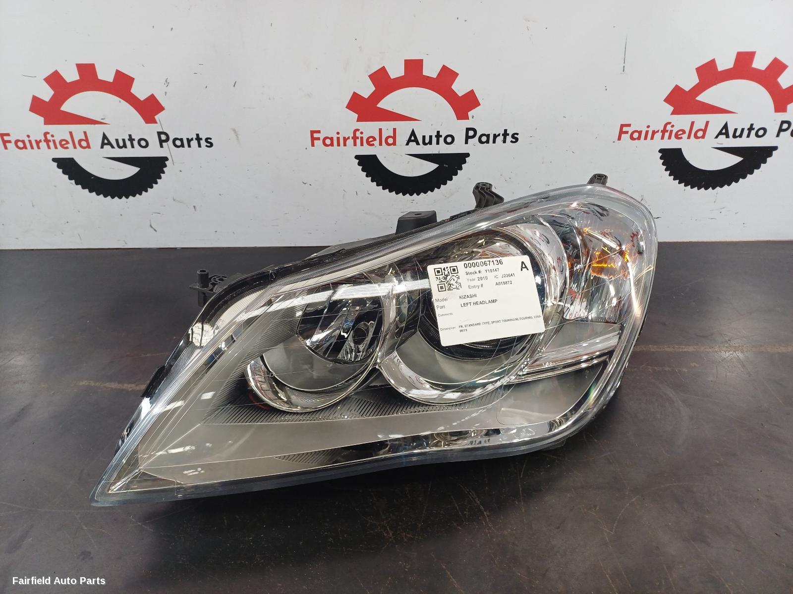 2010 Suzuki Kizashi Left Headlamp