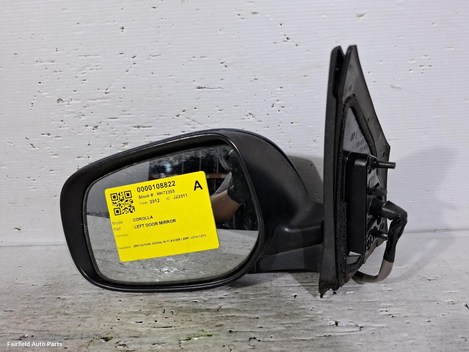 2010-2013 Toyota Corolla Left Door Mirror