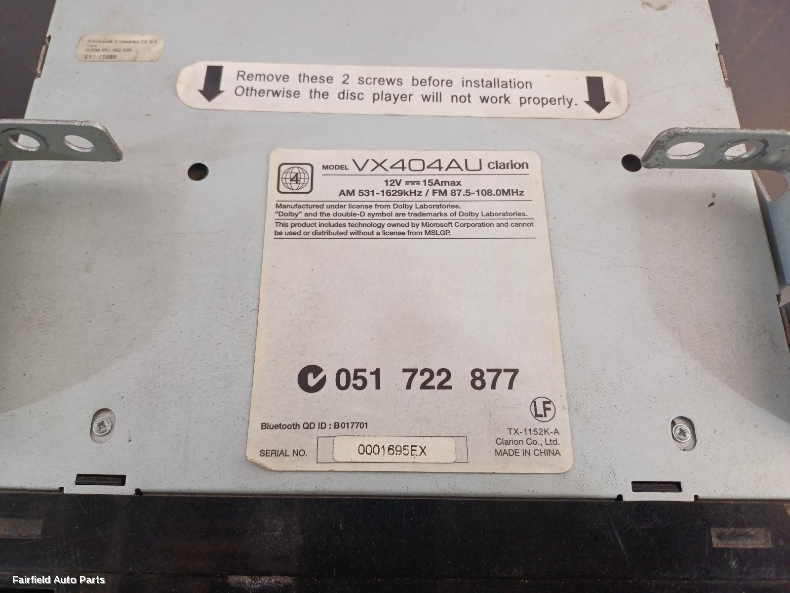 2010-2019 Nissan Juke Radio Cd Dvd Sat Tv