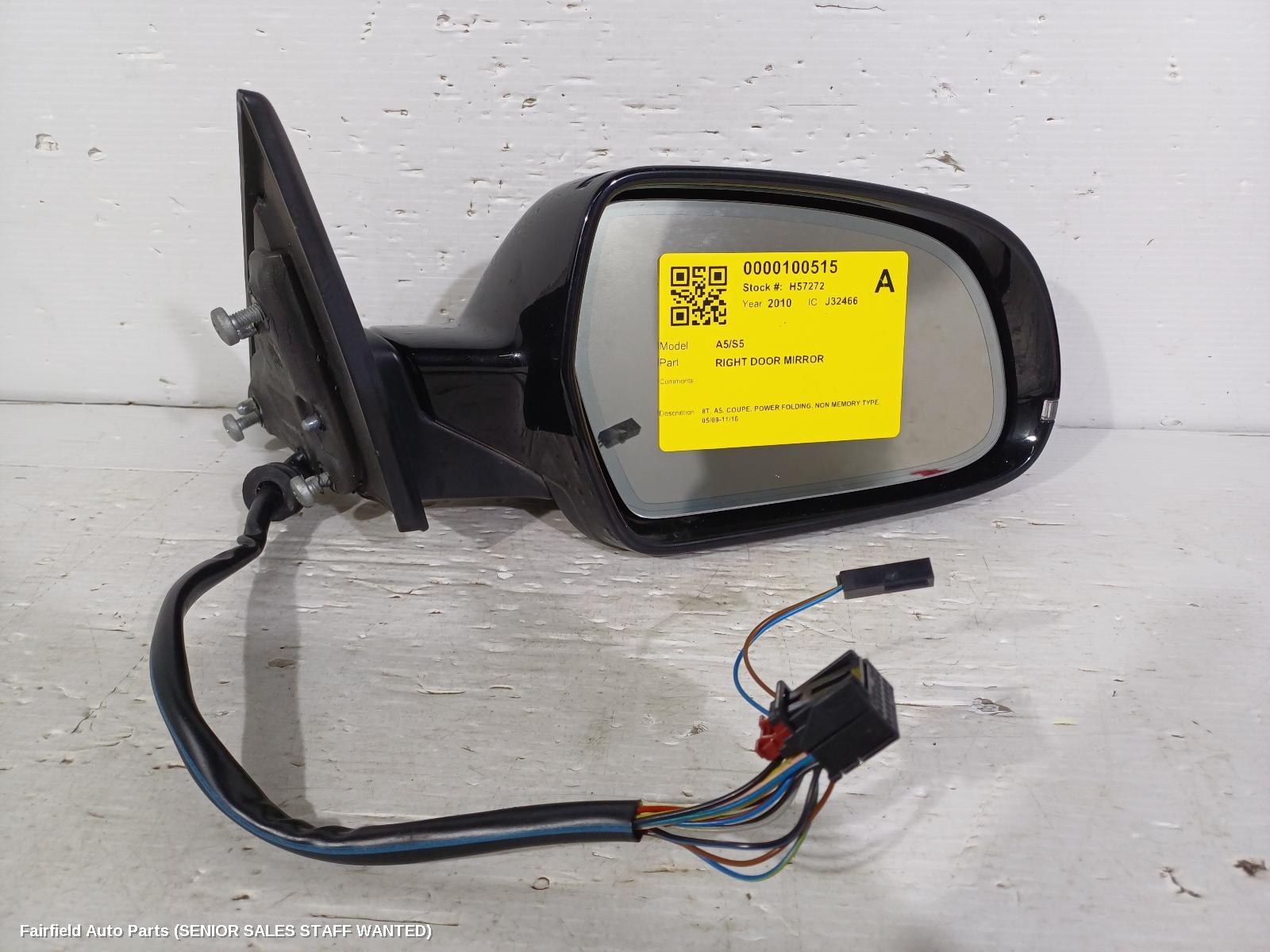 2010 Audi A5 Right Door Mirror