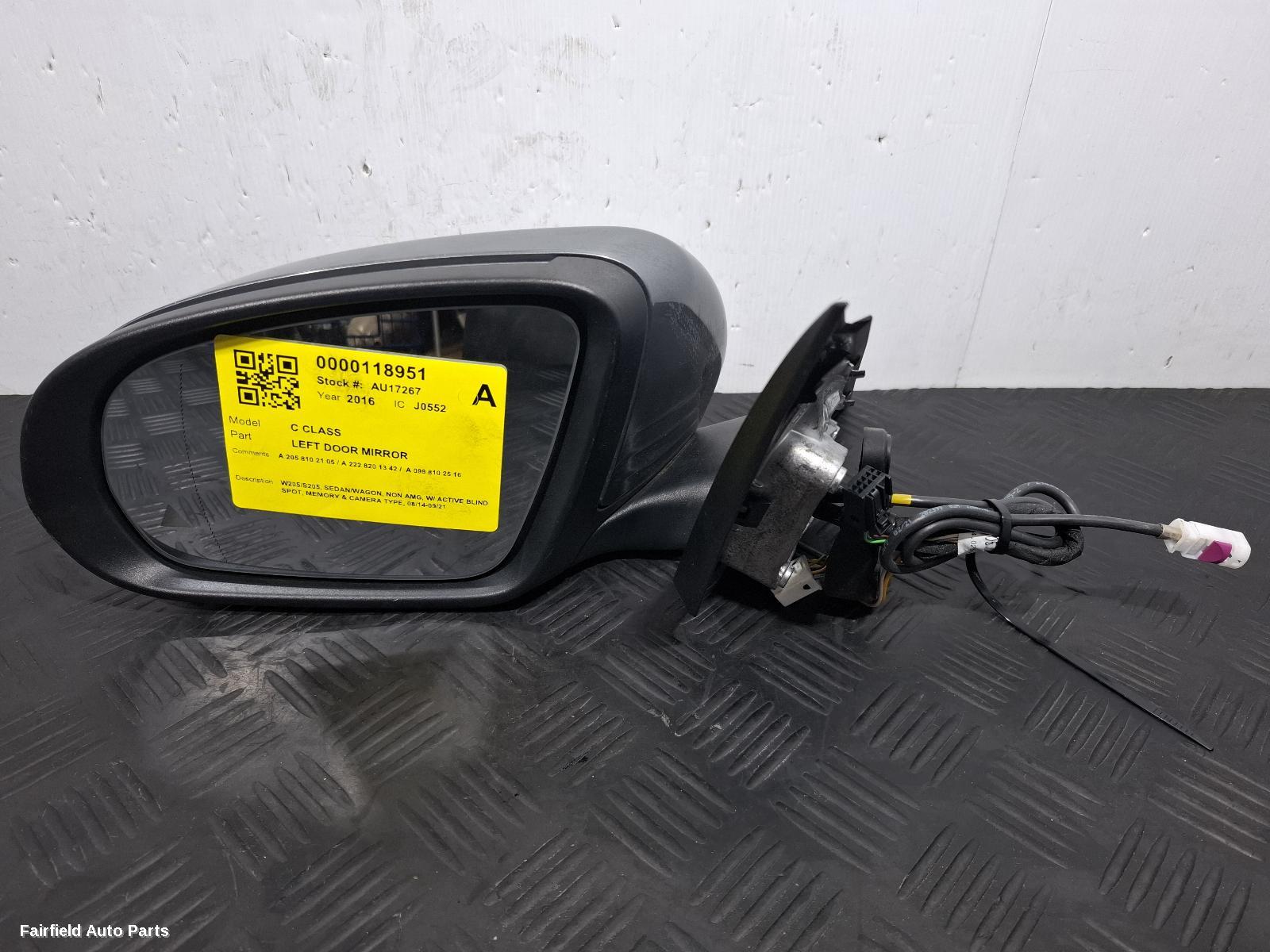 2014-2021 Mercedes C Class Left Door Mirror