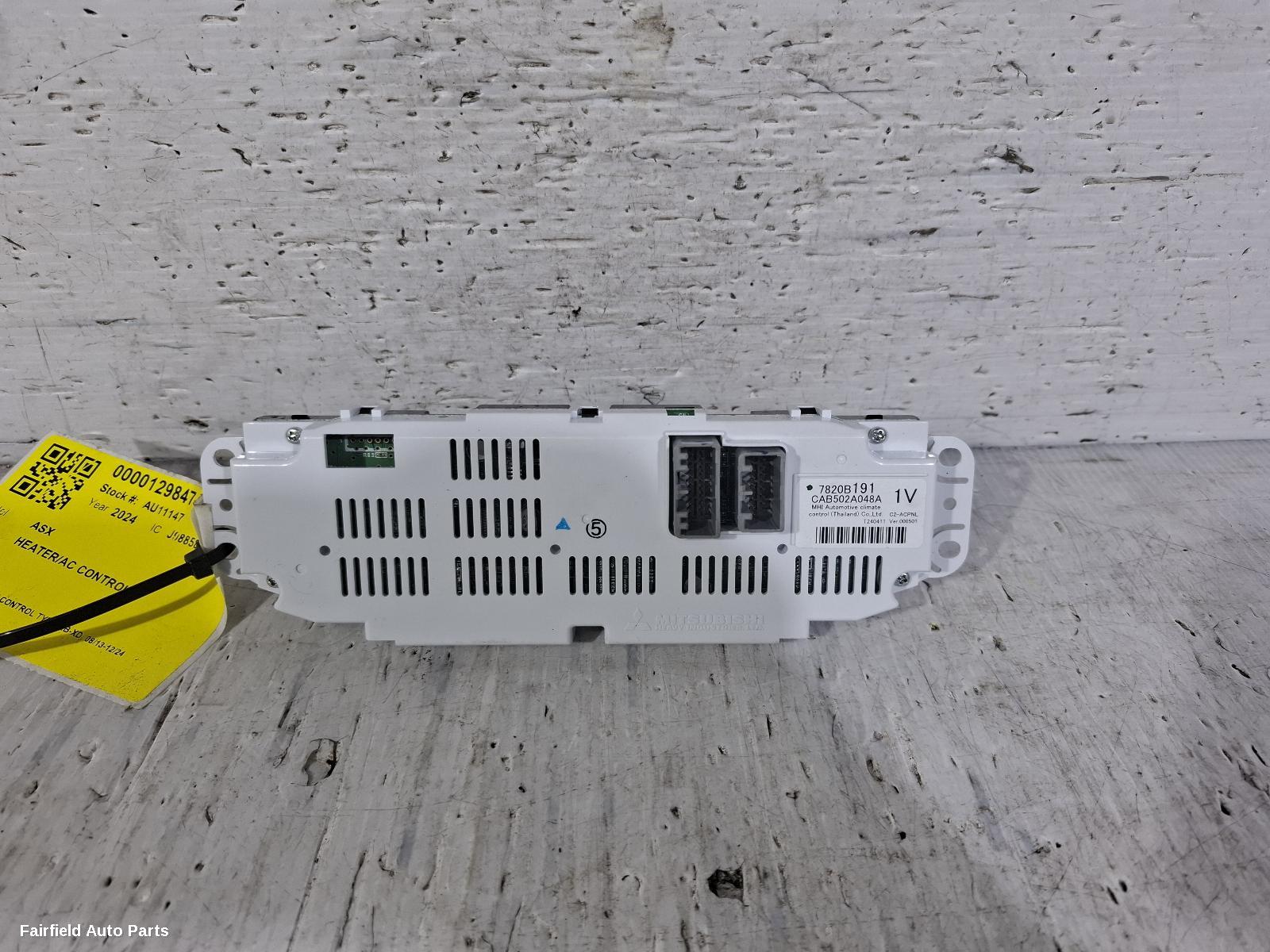 2013-2024 Mitsubishi Asx Heater Ac Controls