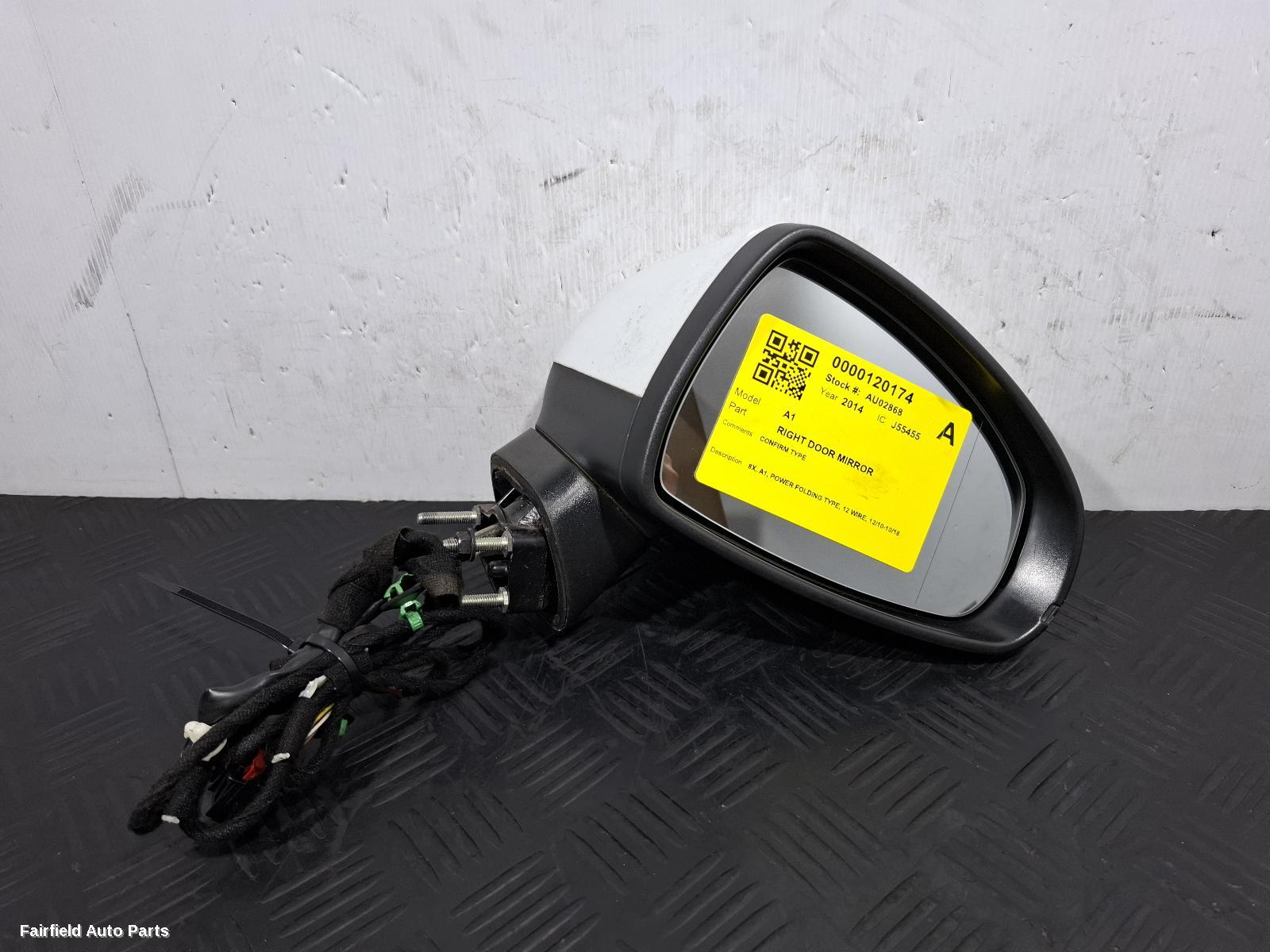 2010-2018 Audi A1 Right Door Mirror