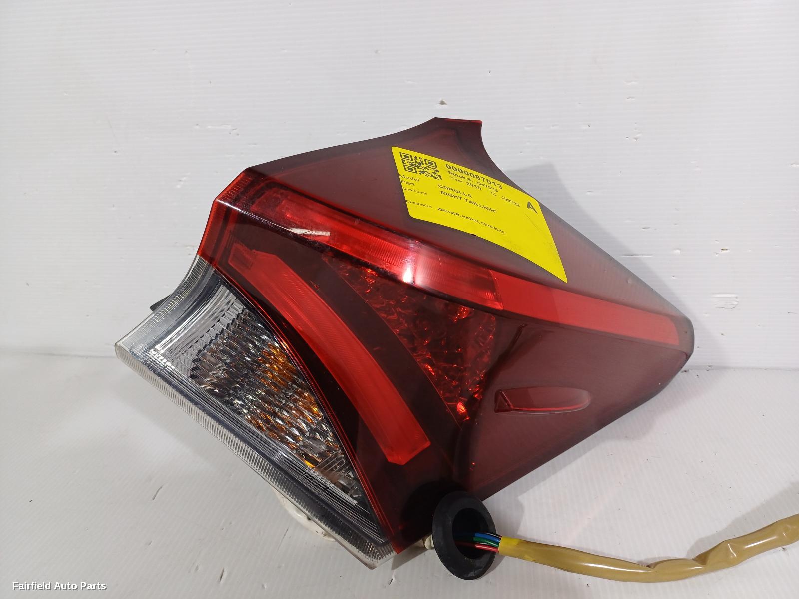 2015-2018 Toyota Corolla Right Taillight