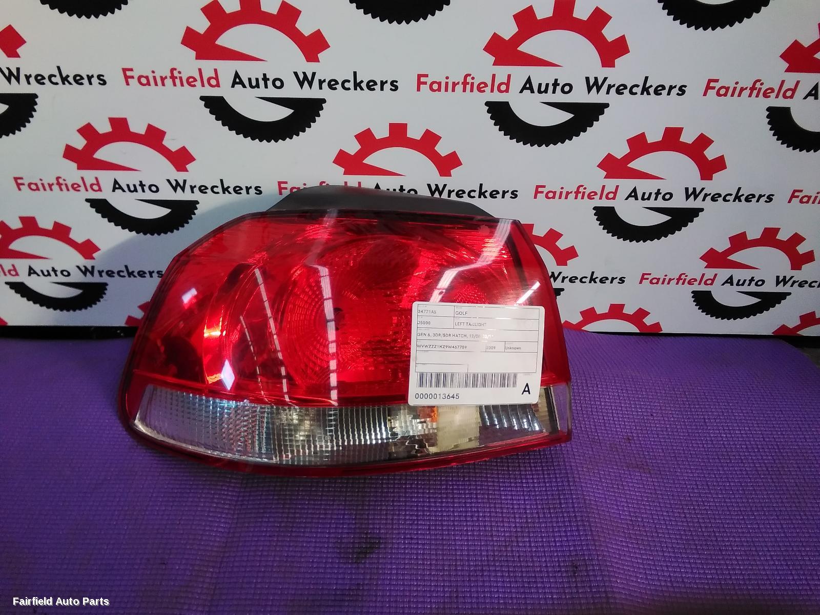 2009 Volkswagen Golf Left Taillight