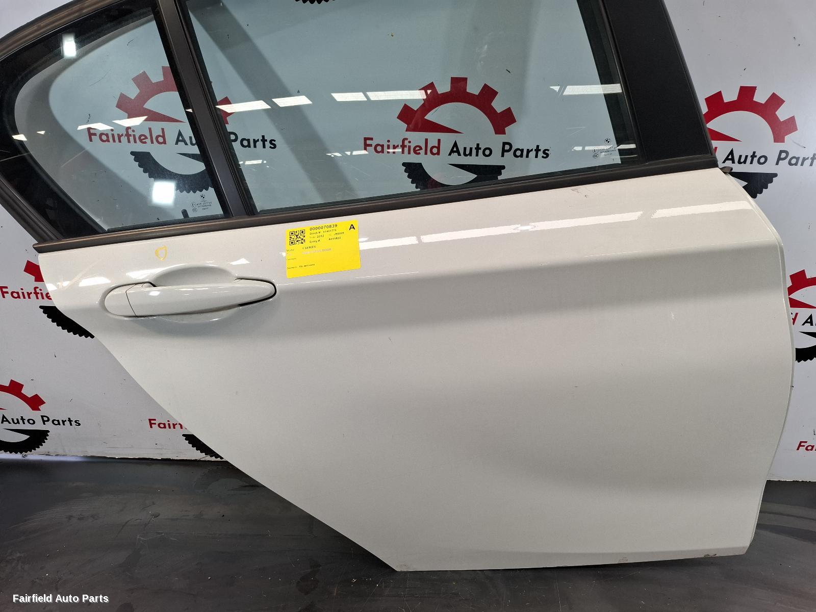 2011-2019 Bmw 1 Series Right Rear Door Sliding