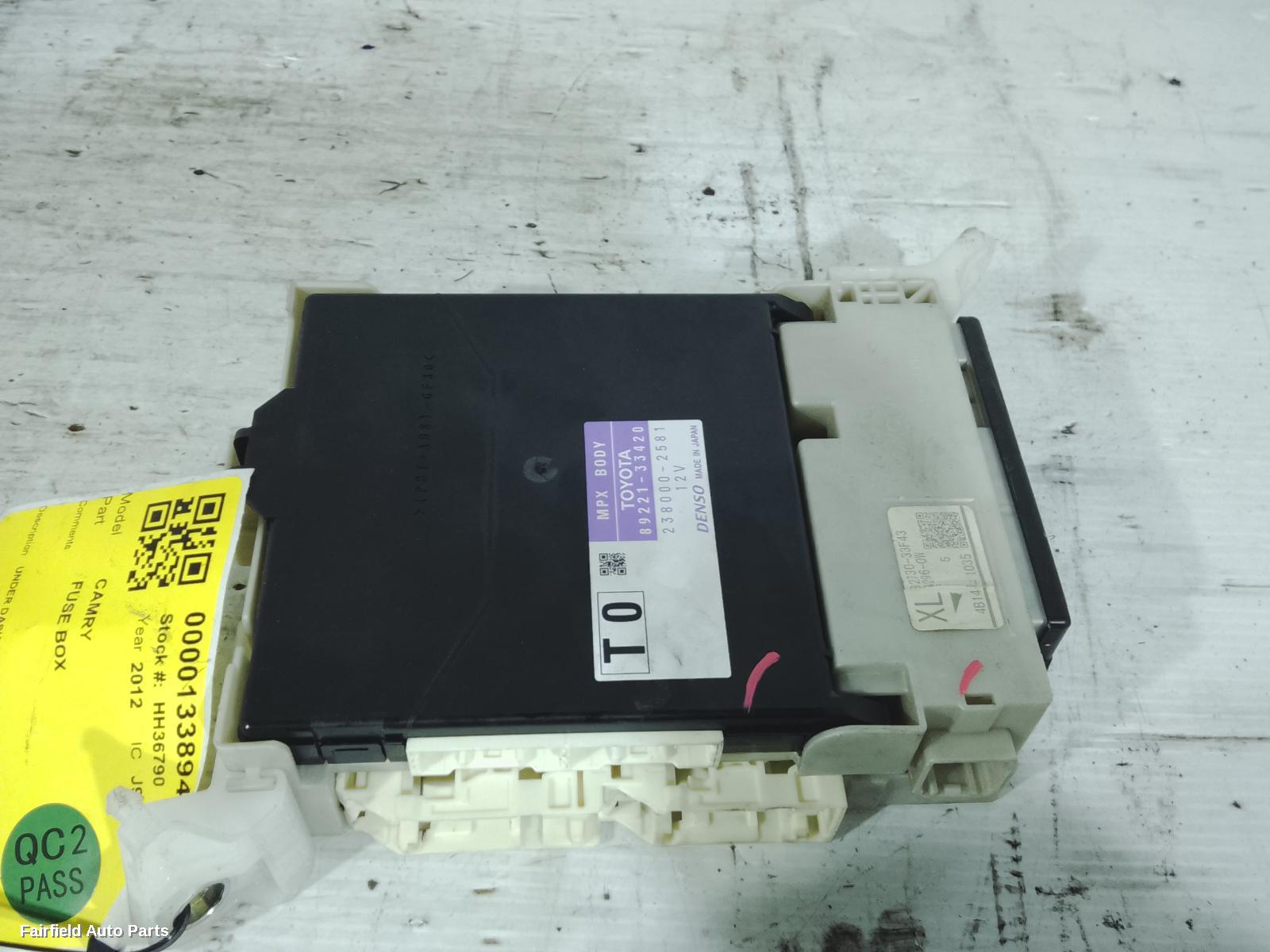 2011-2017 Toyota Camry Fuse Box