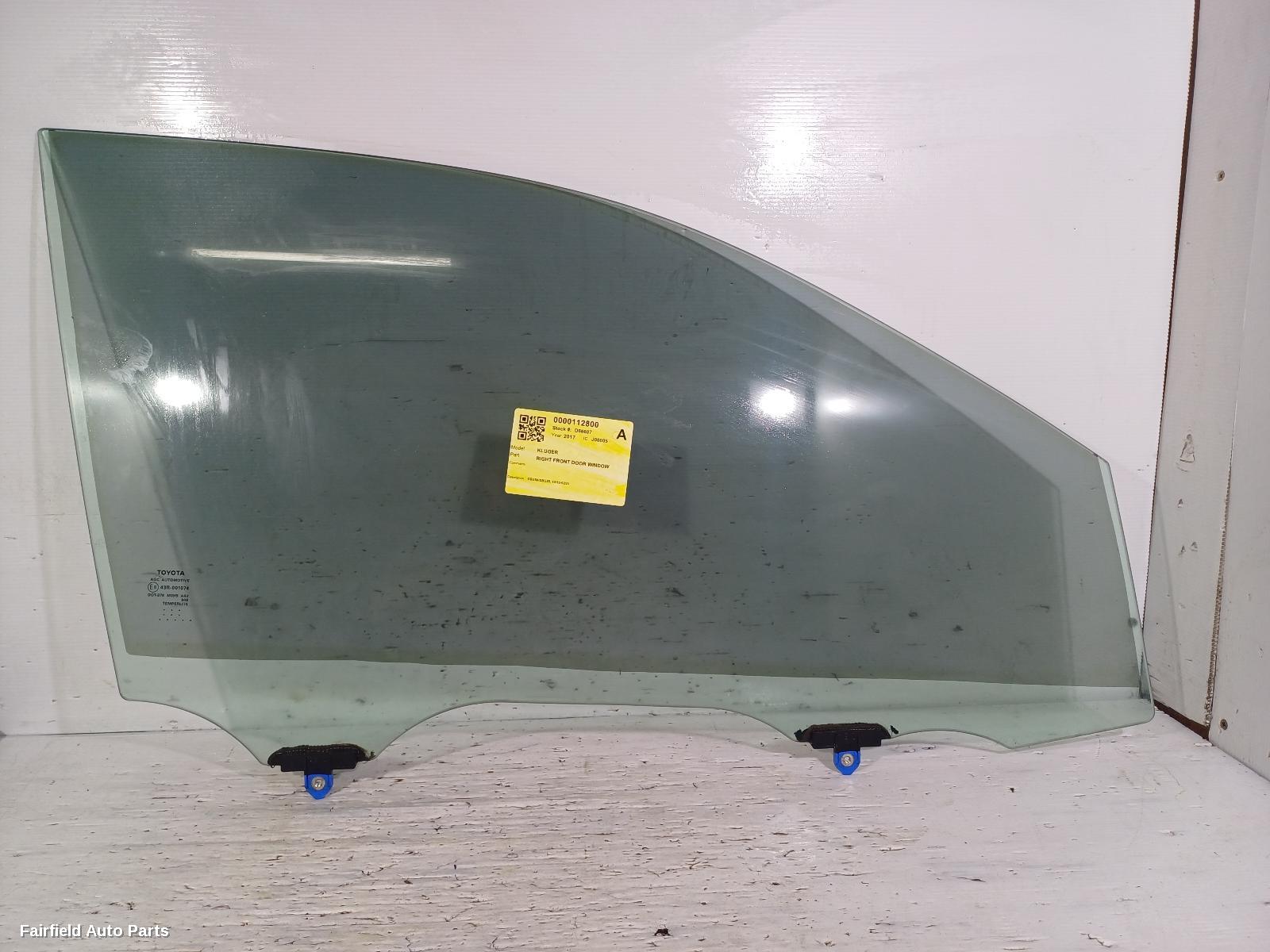 2013-2021 Toyota Kluger Right Front Door Window