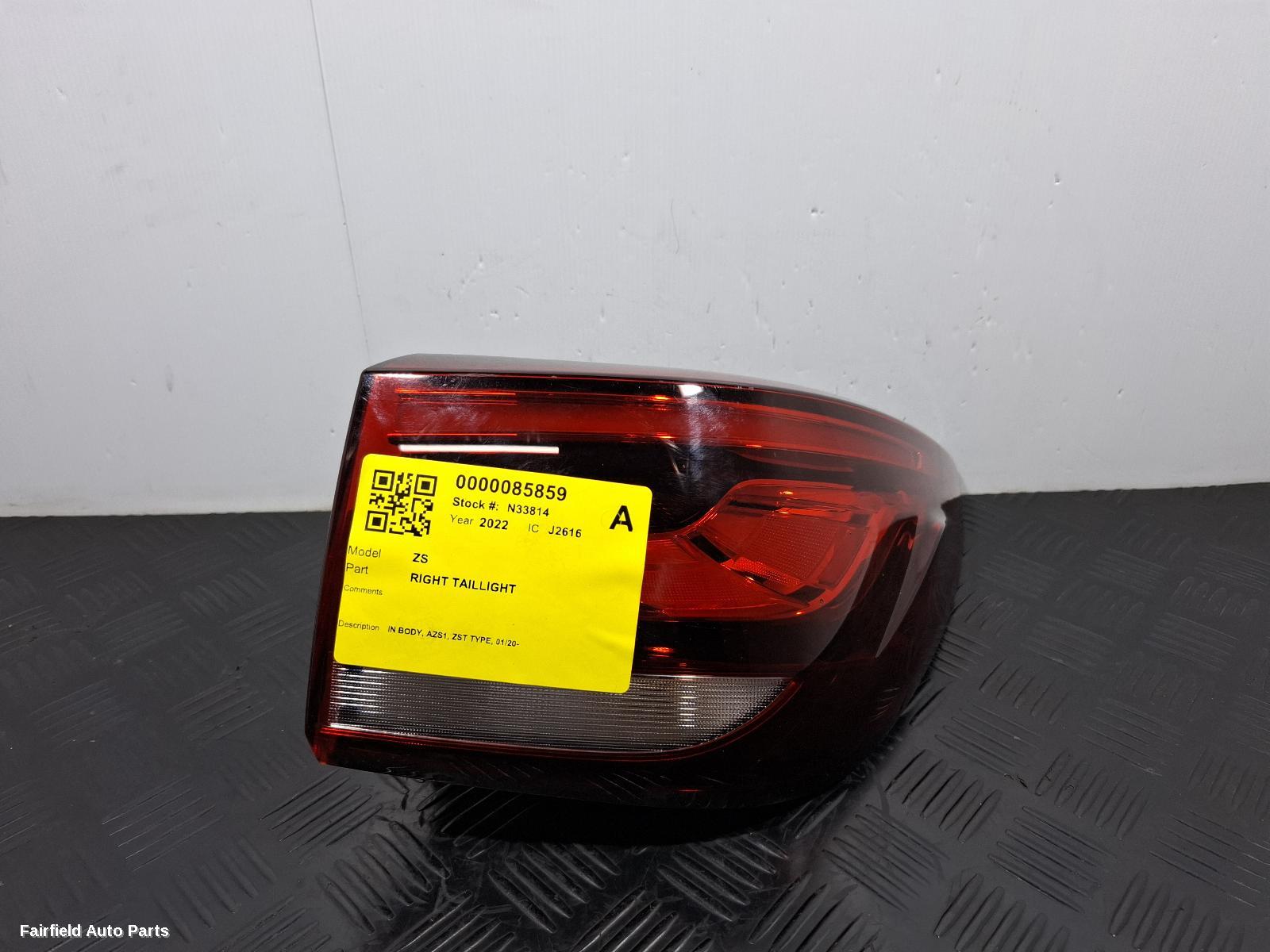 2020-2024 Mg Zs Right Taillight
