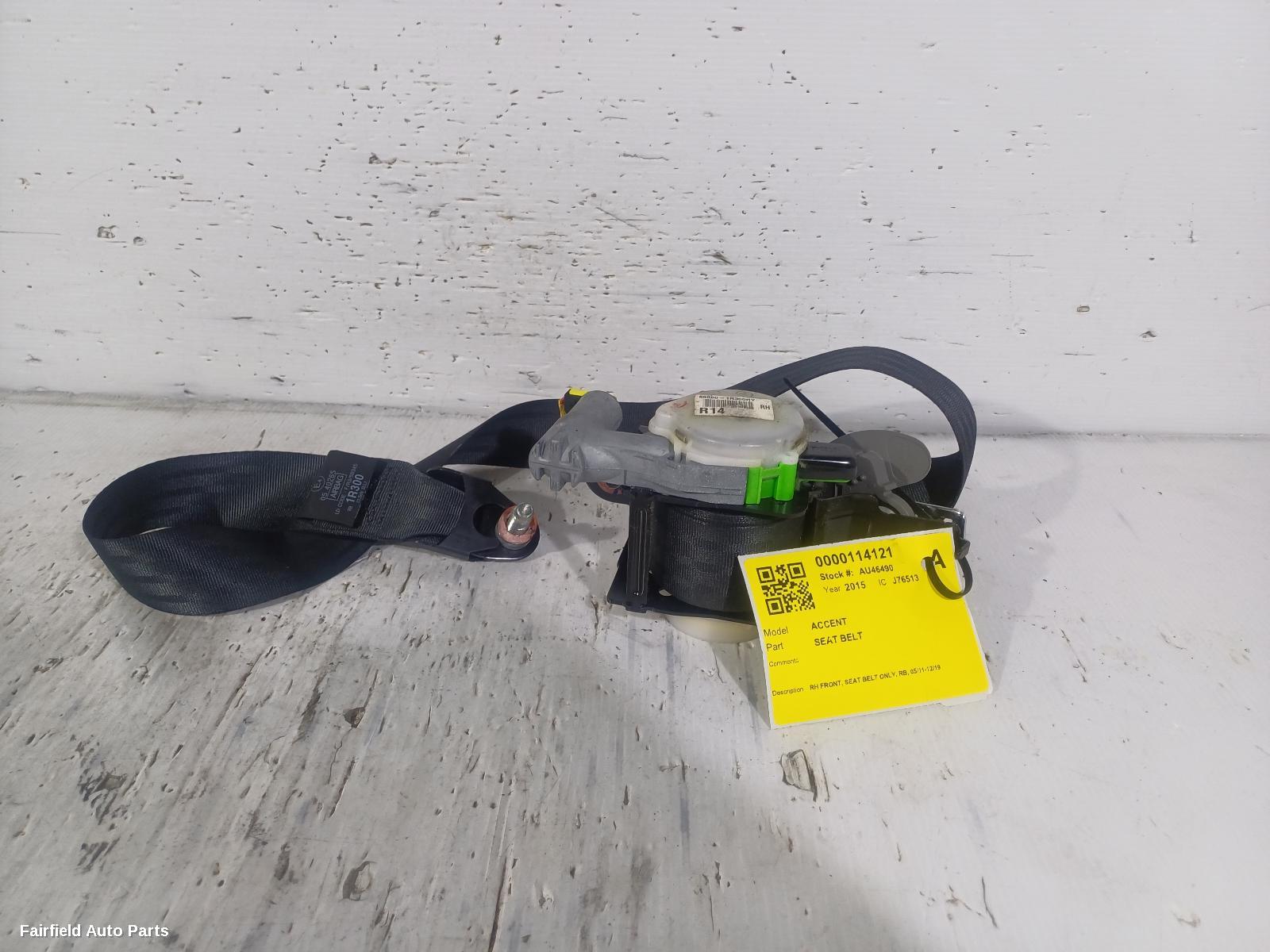 2011-2019 Hyundai Accent Seatbelt Stalk